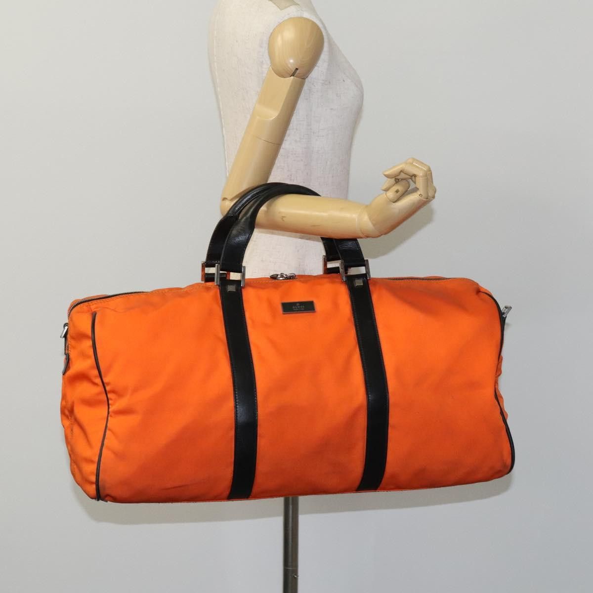 Gucci GUCCI Boston Bag Nylon Orange Black Size ONE SIZE - 22 Thumbnail