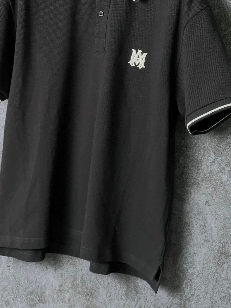 Amiri Amiri Black cotton short-sleeved polo shirt Size US XL / EU 56 / 4 - 5 Thumbnail