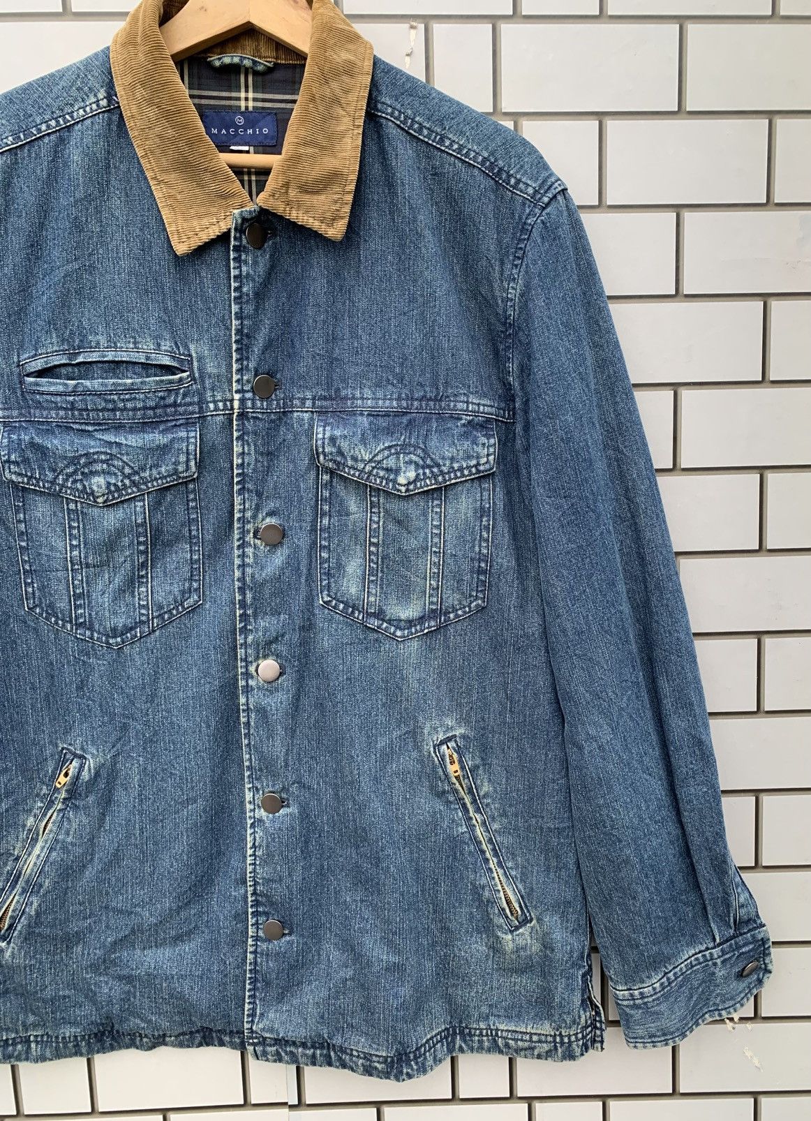 Japanese Brand × Vintage Vintage Japanese Brand MACCHIO Denim Jacket Size US L / EU 52-54 / 3 - 7 Thumbnail