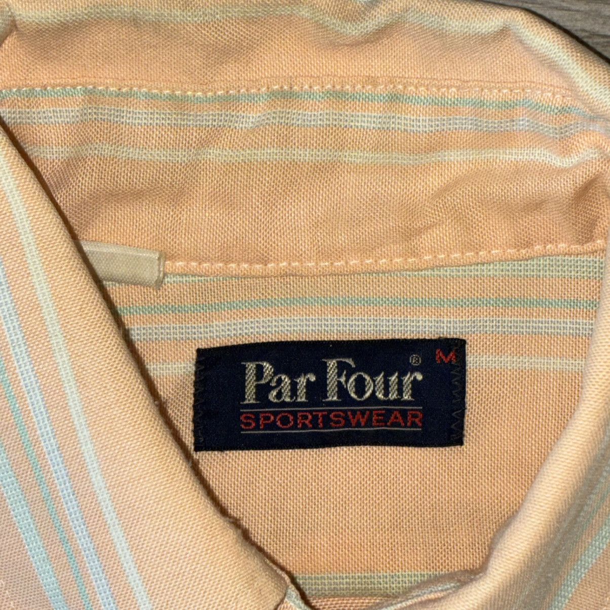 Other 70s/80s Par Four Sportswear orange striped button up shirt Size US L / EU 52-54 / 3 - 2 Thumbnail