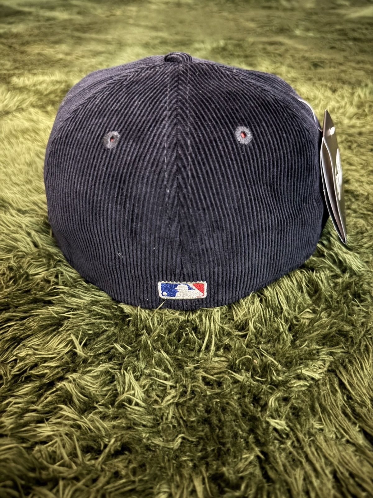 718] FOG fear of god essential X New era corduroy cap navy