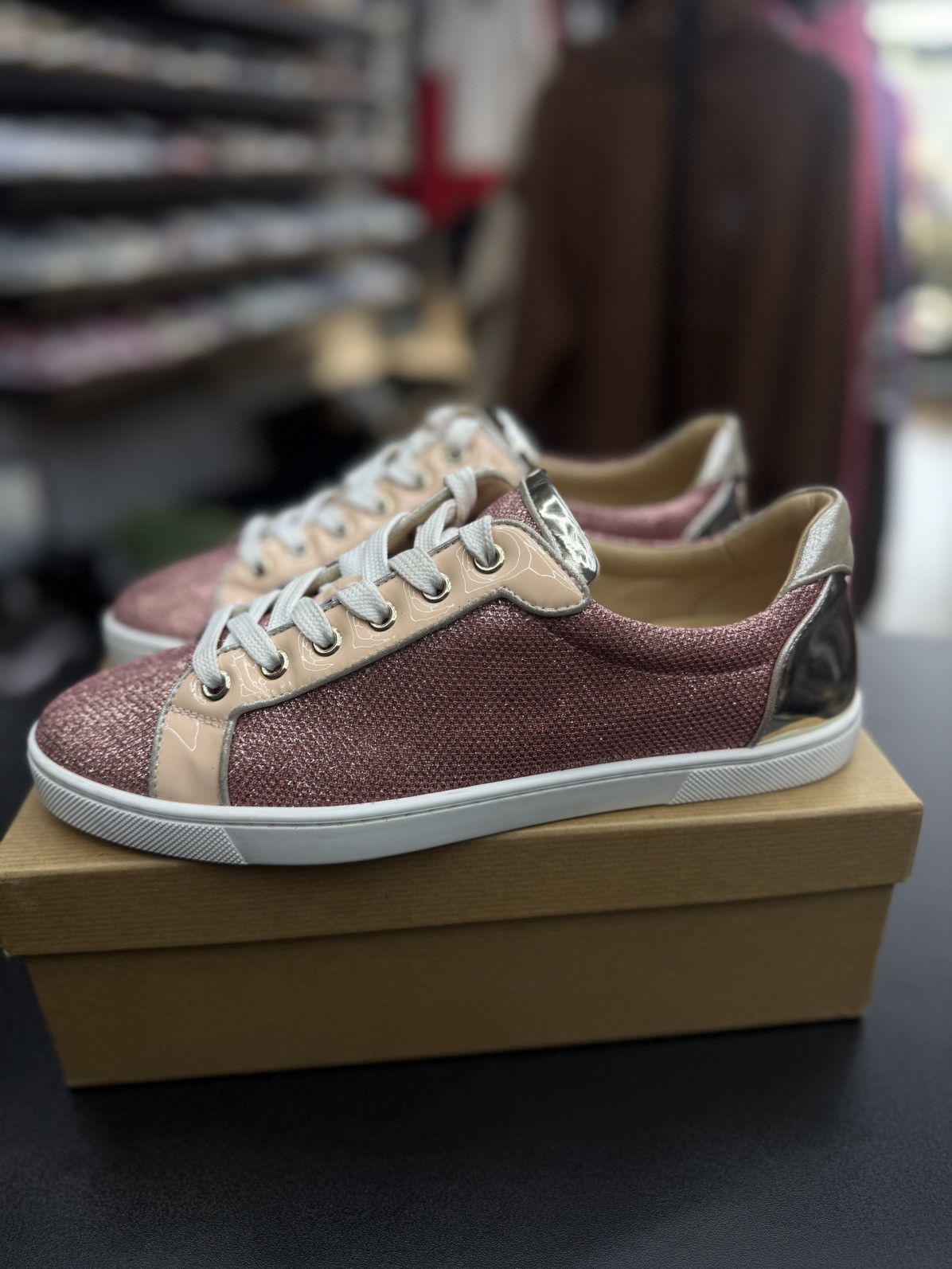 Christian Louboutin Christian Louboutin Pink Low Top Women’s Shoes 39EU/9US Size US 9 / IT 39 - 3 Thumbnail