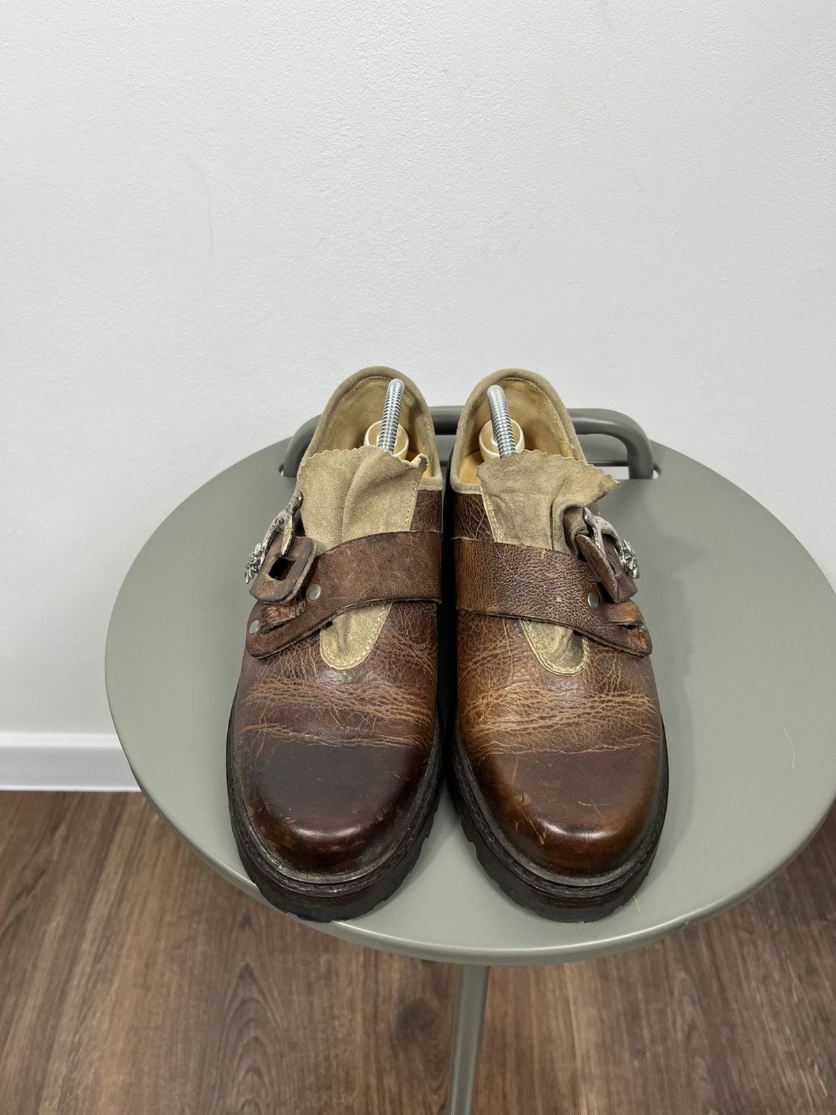 Other Brown Leather Buckle Traditional Shoes EU 39 Size US 8 / IT 38 - 3 Thumbnail