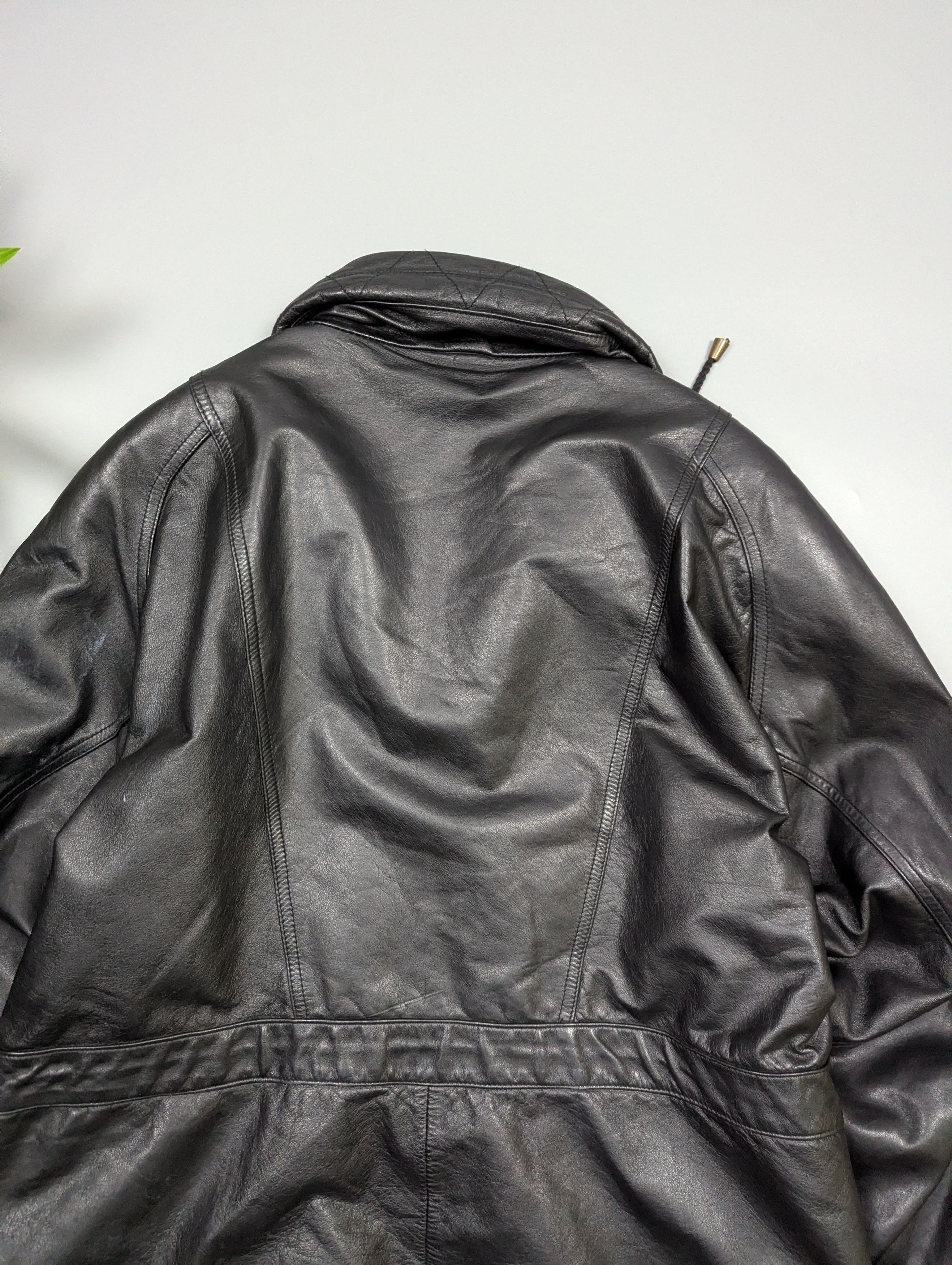 Vintage Vintage PRINCE Heavy Black Leather Multi-Pocket Jacket Size US L / EU 52-54 / 3 - 21 Thumbnail