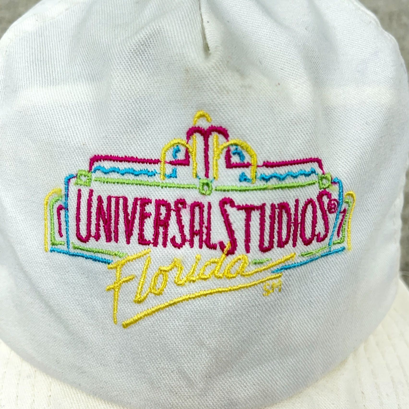 Vintage VINTAGE Universal Studios Hollywood Hat Baseball Cap One Size White 90s Era US Made Outdoor Mens Hats Size ONE SIZE - 2 Thumbnail