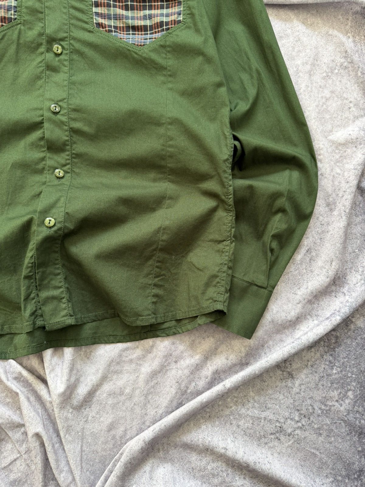 Jean Paul Gaultier 00S Jean Paul Gaultier Green Military Style Shirt Jacket Size US M / EU 48-50 / 2 - 3 Thumbnail