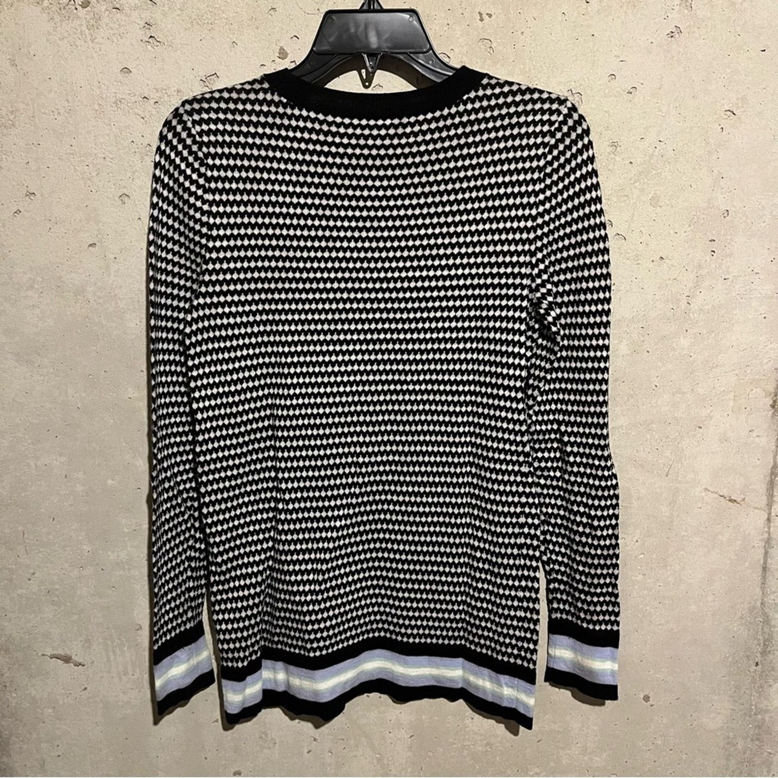 Other Halogen Sweater Long Sleeve Geometric Design Cotton Modal Size XS / US 0-2 / IT 36-38 - 9 Thumbnail