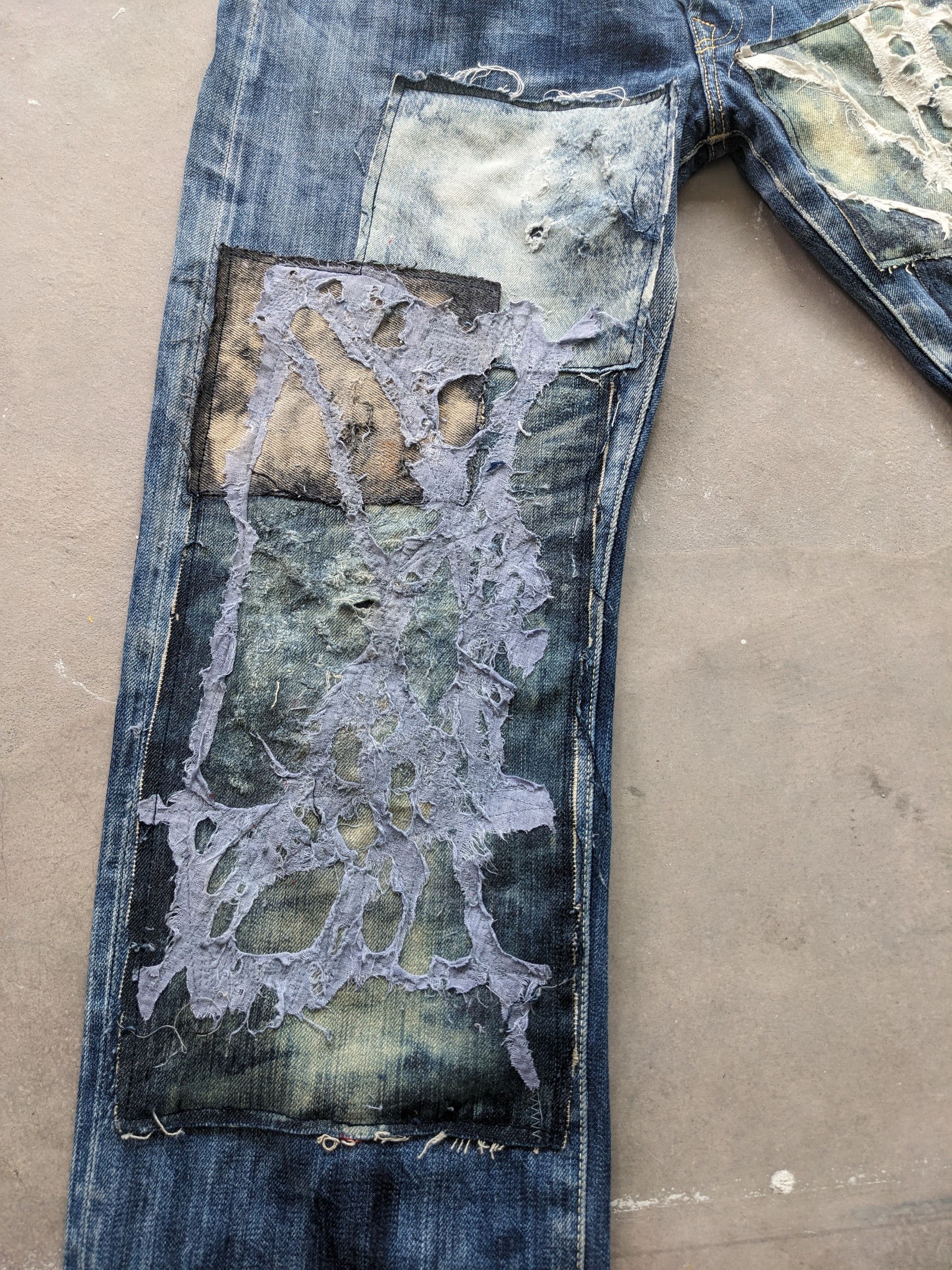Kapital BEST OFFER 💥 Vintage Kapital Boro Jeans Selvedge Size 29 Size US 29 - 7 Thumbnail