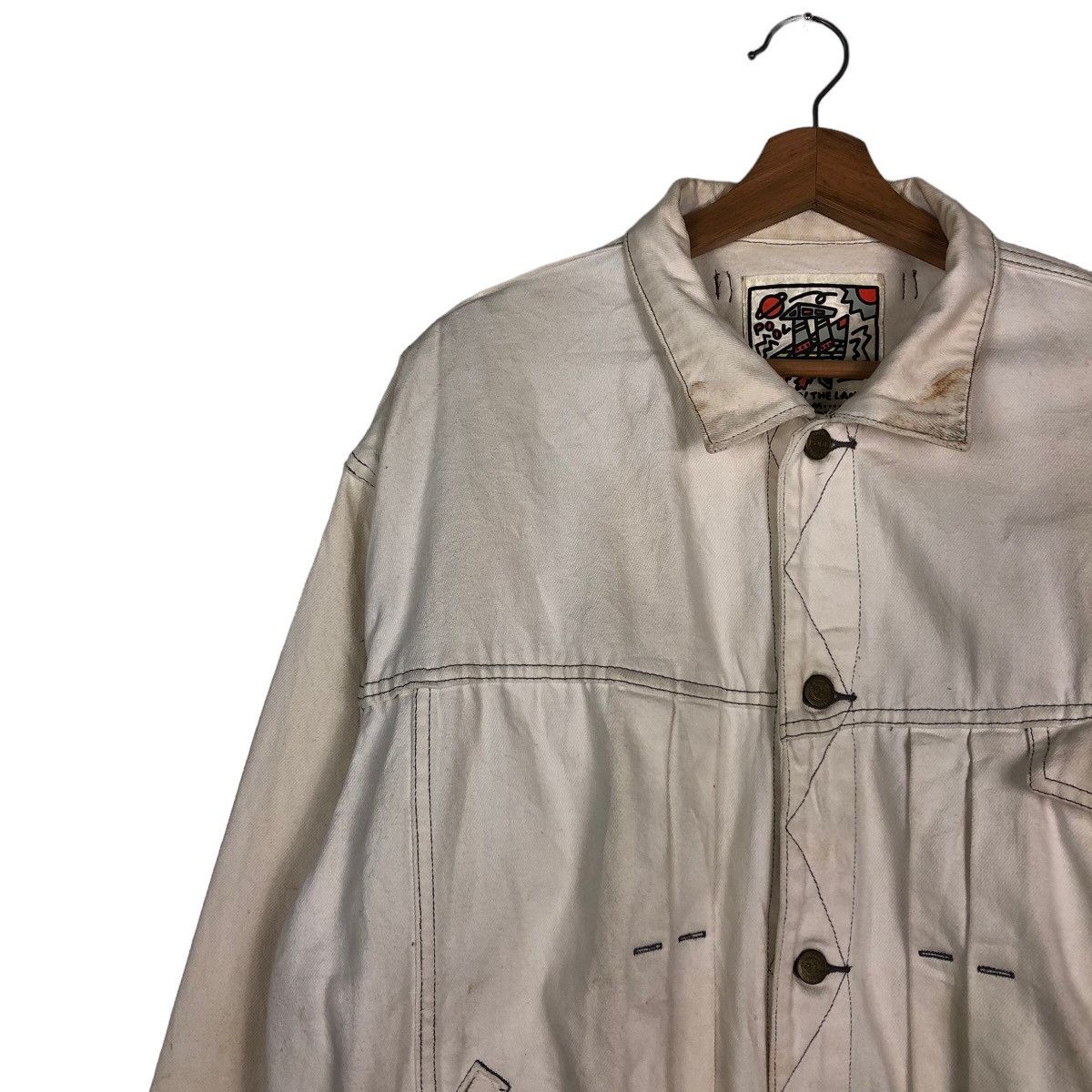 Japanese Brand 🔥Vintage Denim Bomber Jacket Big Logo Japan Issey Miyake Size US M / EU 48-50 / 2 - 7 Thumbnail
