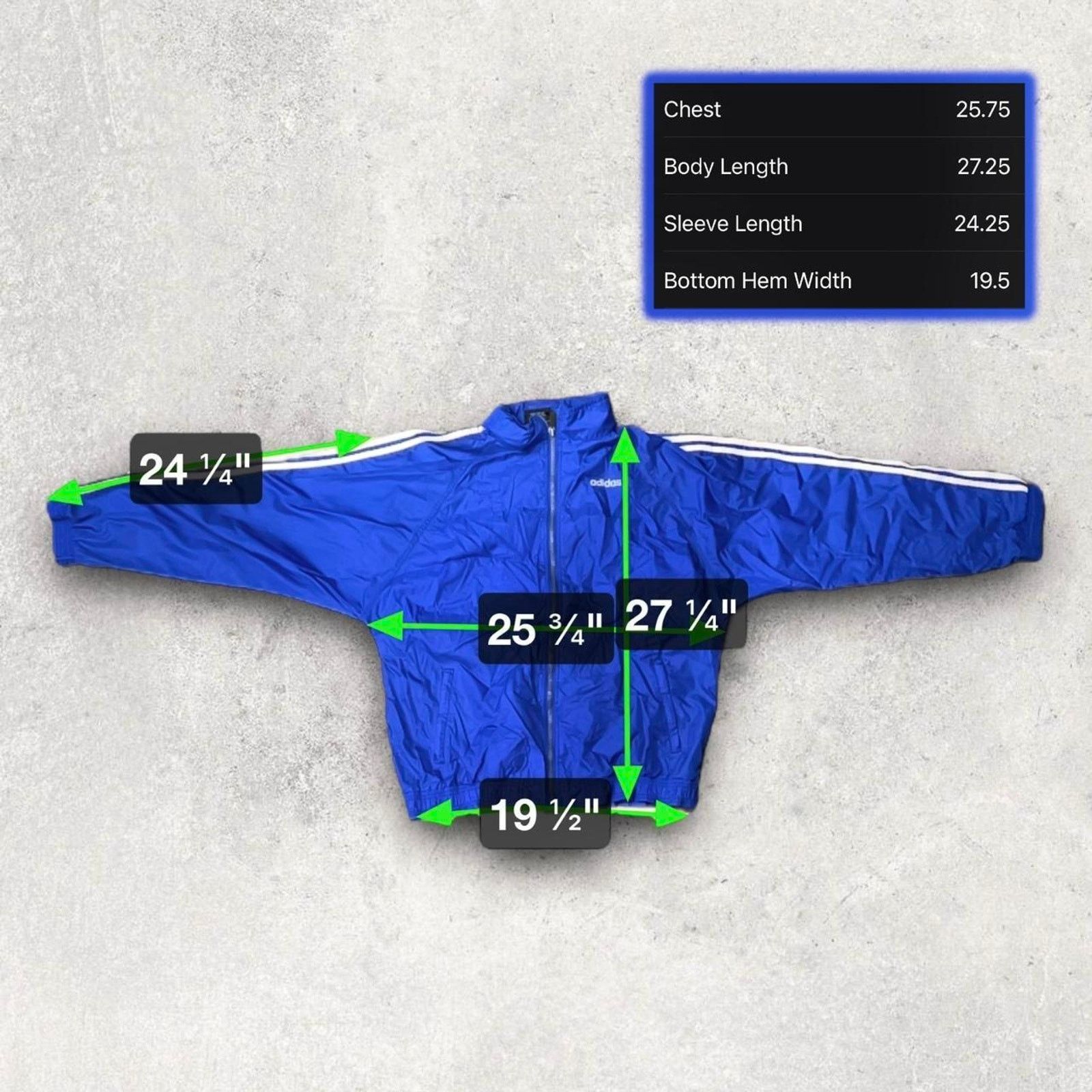 Adidas Adidas Vintage Blue Track Jacket w/ White Stripes Size US XL / EU 56 / 4 - 5 Thumbnail