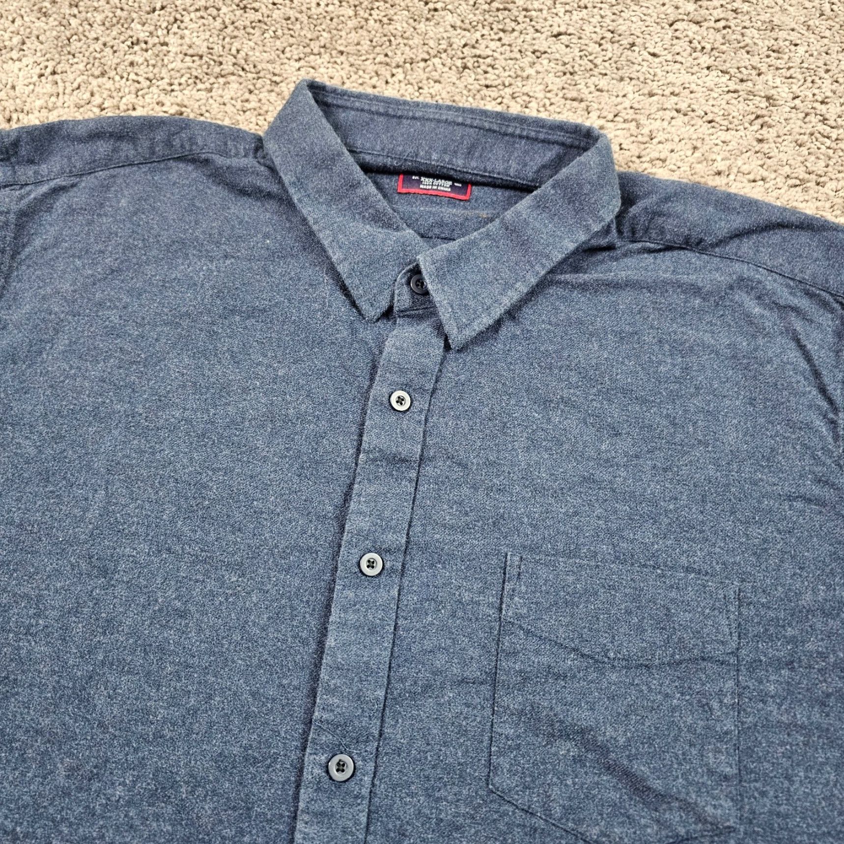 UNTUCKit UNTUCKit Shirt Mens 3XL Blue Flannel Long Sleeve Button-Up 100% Cotton Pocket Casual Womens? No, Men’s. Size US XXL / EU 58 / 5 - 2 Thumbnail