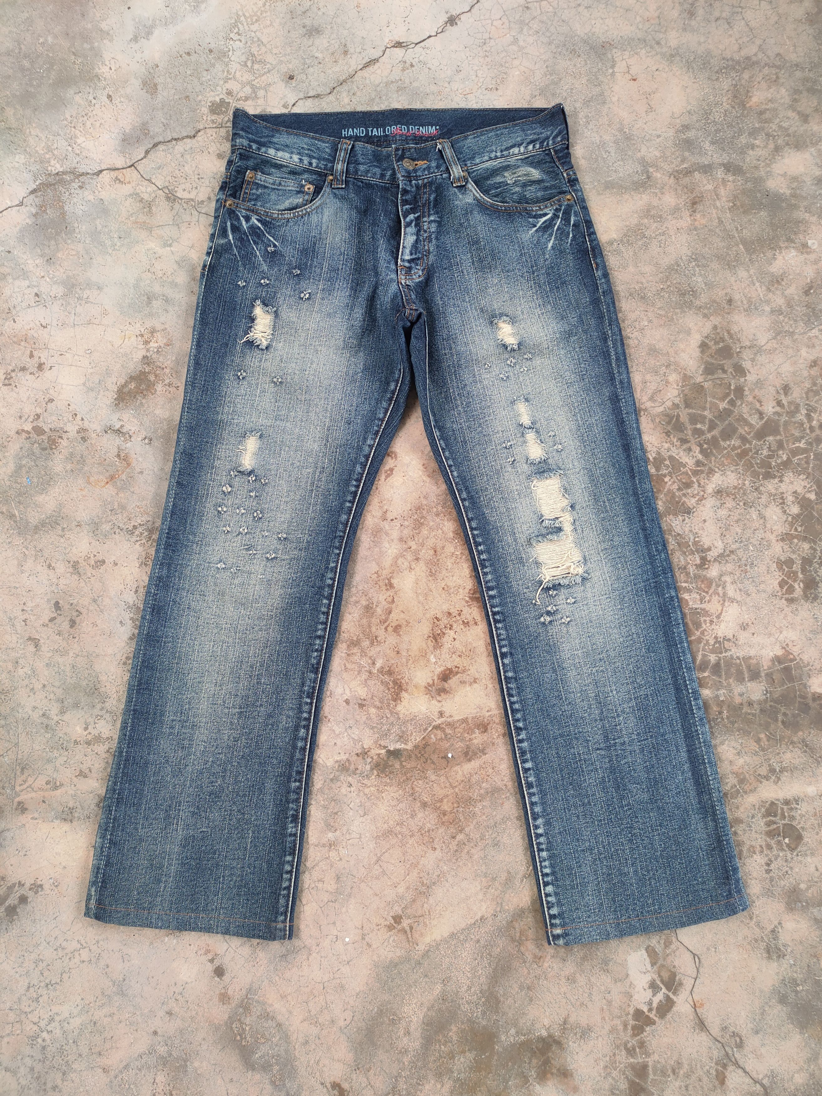 Japanese Brand VINTAGE JAPANESE WING FADED DISTRESSED JEANS PANTS Size US 33 - 2 Thumbnail