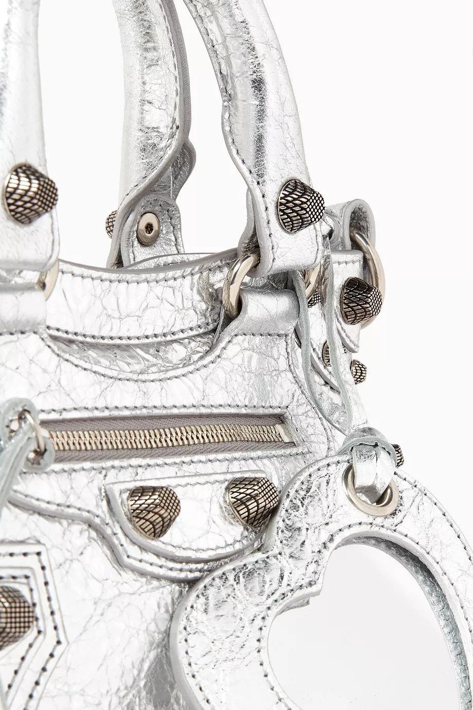 Balenciaga o1in1g0824 Size : OS / Neo Cagole Tote Bag Metallized Silver Size ONE SIZE - 5 Thumbnail