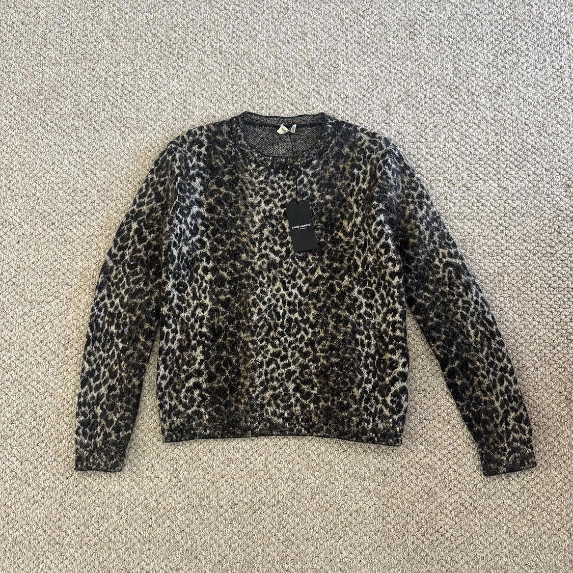 Saint Laurent Paris Saint Laurent Leopard Knit Sweater Size S Size US S / EU 44-46 / 1 - 1 Thumbnail