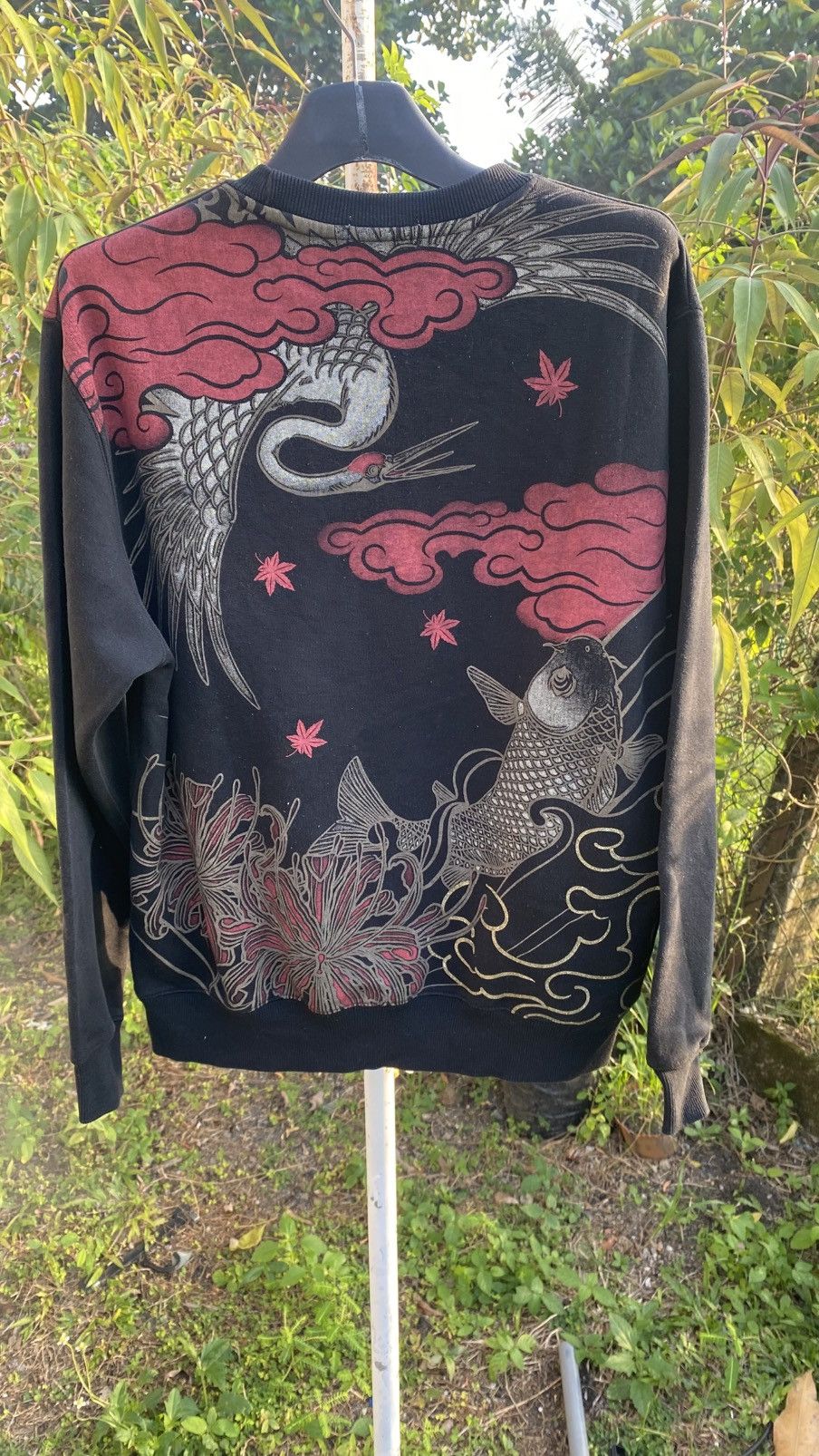 Japanese Brand Sorridere Sukajan sweatshirt with koi fish and phoenix Size US L / EU 52-54 / 3 - 1 Thumbnail