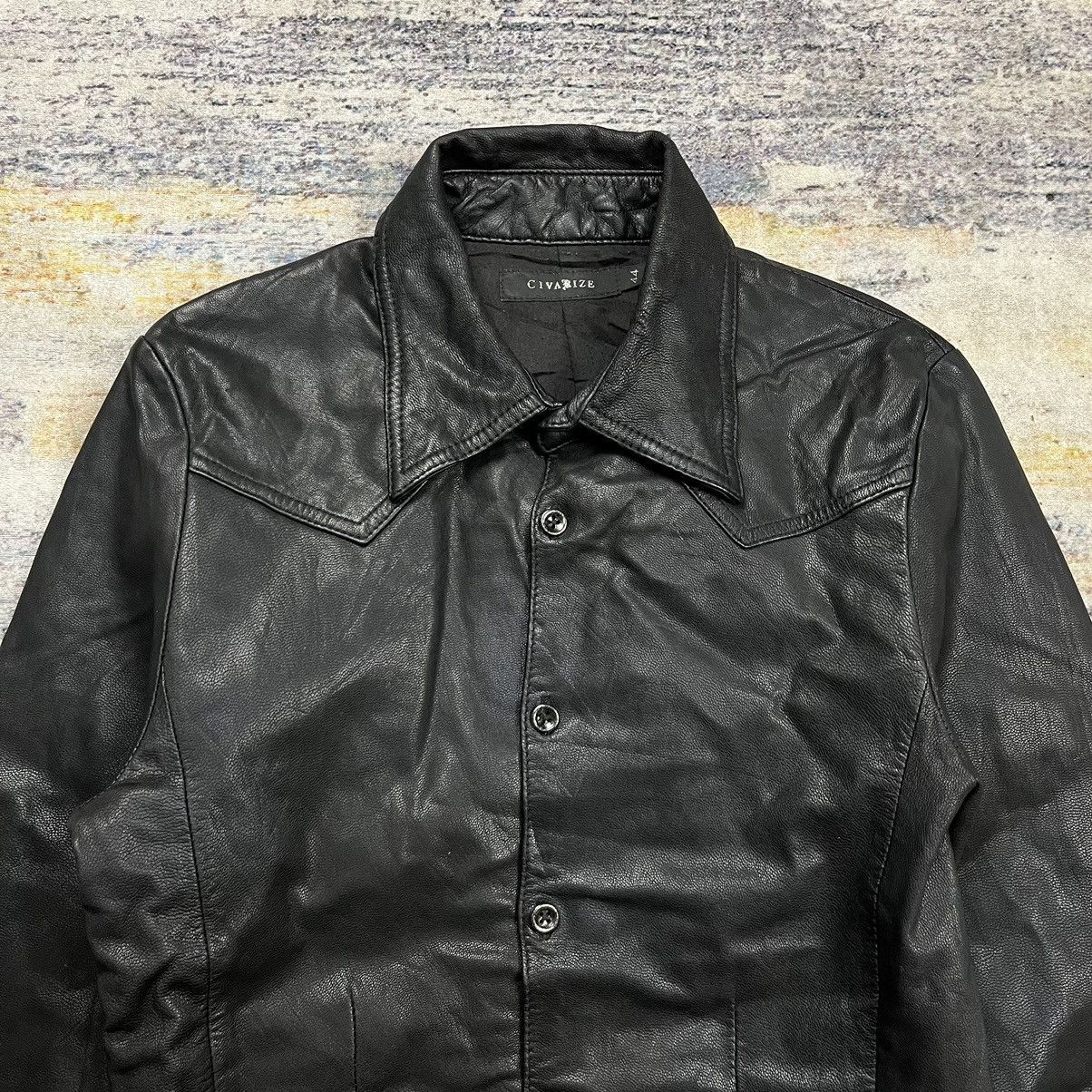 If Six Was Nine Civarize leather shirt lace up vkei style Size US S / EU 44-46 / 1 - 4 Thumbnail