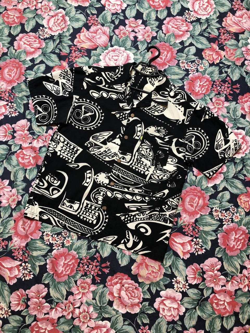 Quiksilver Rare Quiksilver Men's Shirt Black Beach Floral Summer Size US S / EU 44-46 / 1 - 13 Thumbnail