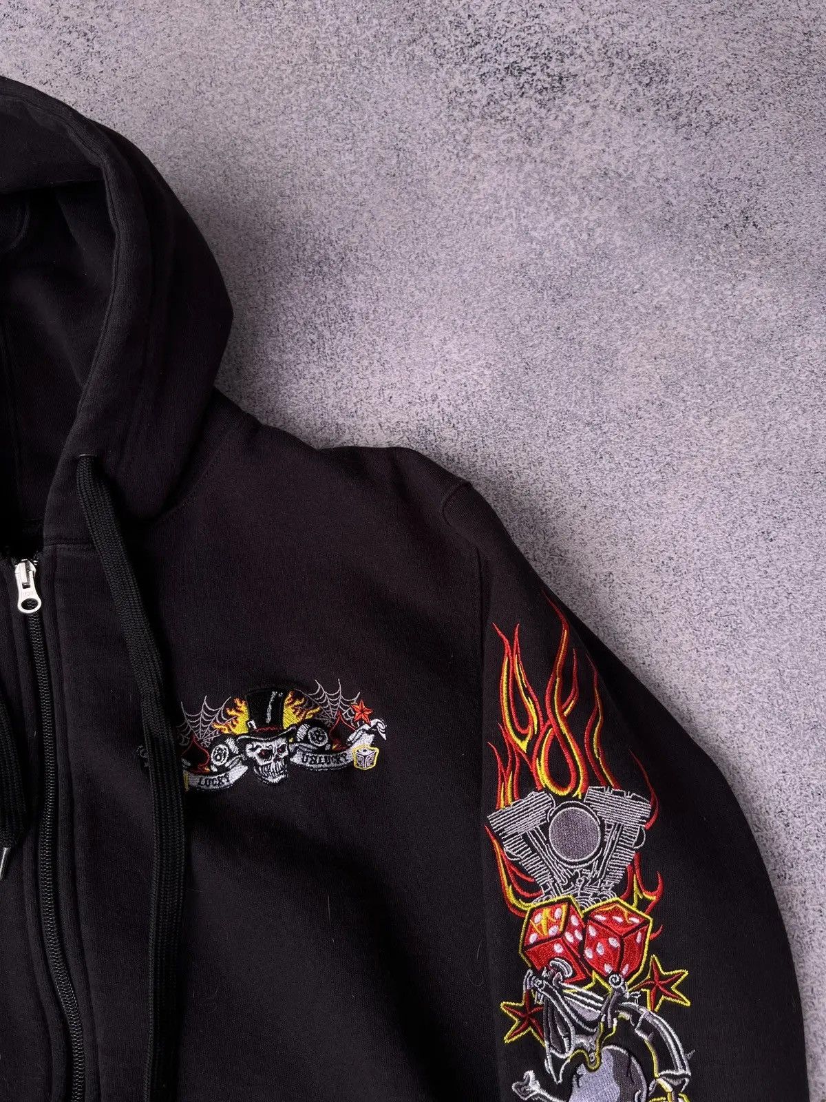 Japanese Brand × Vintage Vintage Lucky Unlucky Ed Hardy Style Women’s zip hoodie Size M / US 6-8 / IT 42-44 - 7 Thumbnail