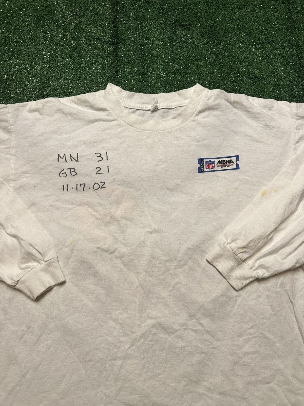 Other Vintage 2002 NFL Vikings vs. Packers Football Long Sleeve Size US XL / EU 56 / 4 - 6 Thumbnail