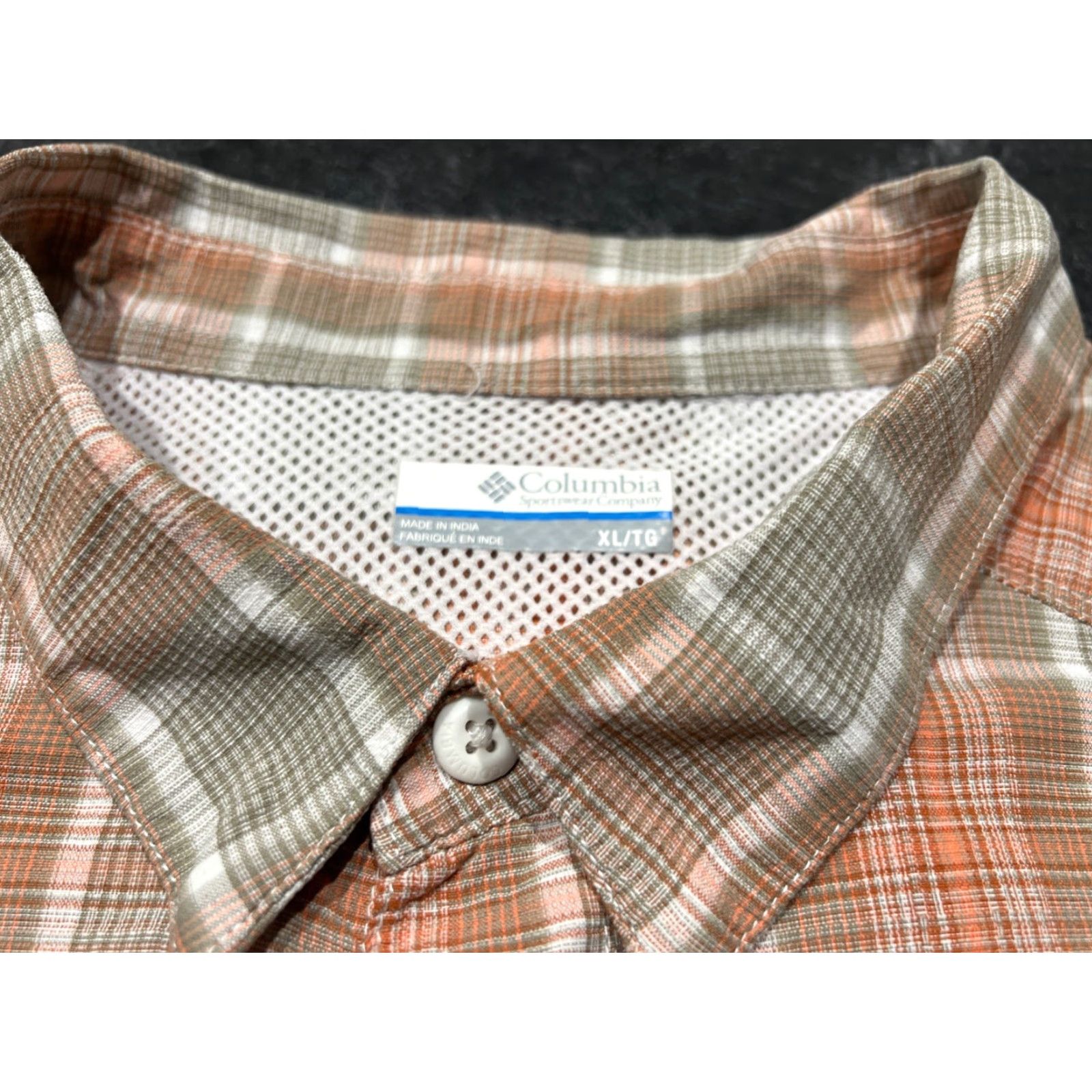 Vintage Columbia Men's XL Short Sleeve Button-Up Shirt Brown Plaid Outdoor Fishing Vented PFG Size US XL / EU 56 / 4 - 7 Thumbnail