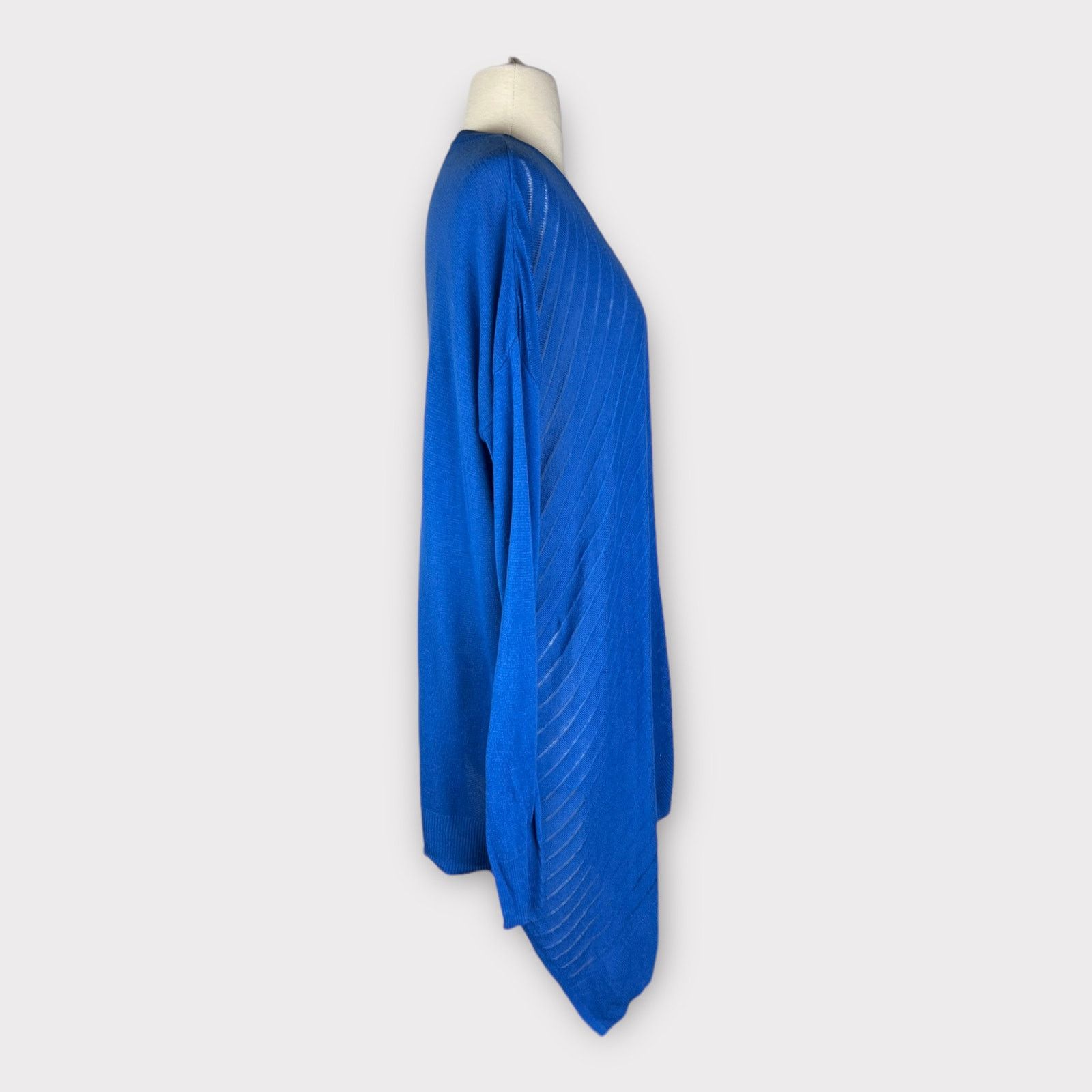 Mossimo Mossimo | Cobalt Blue Open Front Waterfall Cardigan Sweater Size L / US 10 / IT 46 - 2 Thumbnail
