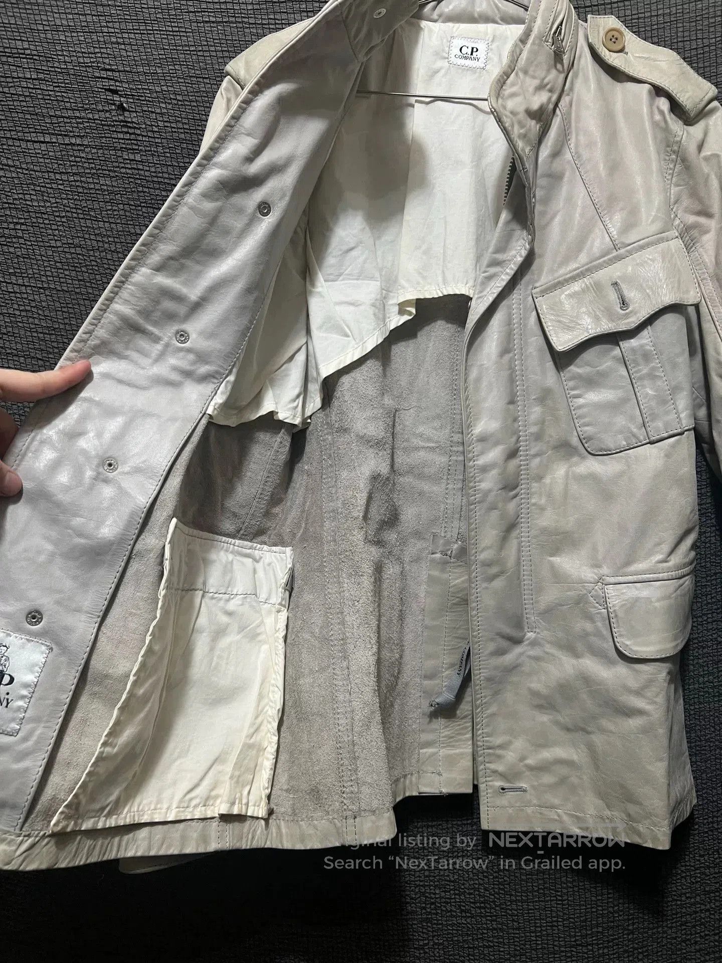 Massimo Osti cp company vintage m65 military leather jacket. Size US M / EU 48-50 / 2 - 6 Thumbnail