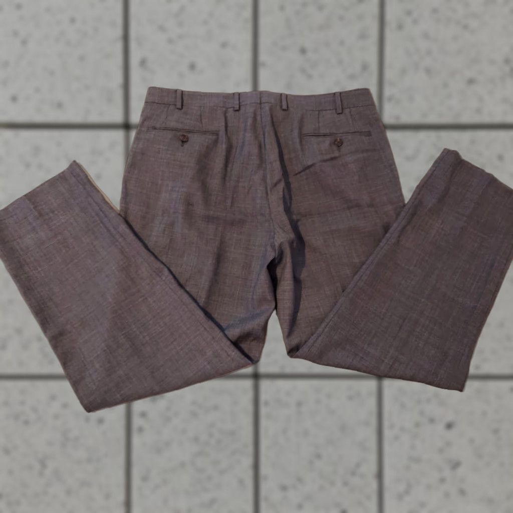 Polo Ralph Lauren Polo Ralph Lauren Pants Dress Pants 36x30 Gray Mens Wool Khaki Chino Slack Trousers Size US M / EU 48-50 / 2 - 1 Thumbnail