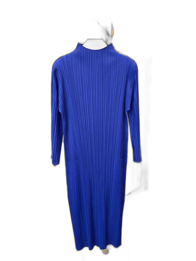 Issey Miyake Issey Miyake Blue Long Sleeve Dress-yf Size US M / EU 48-50 / 2 - 1 Thumbnail