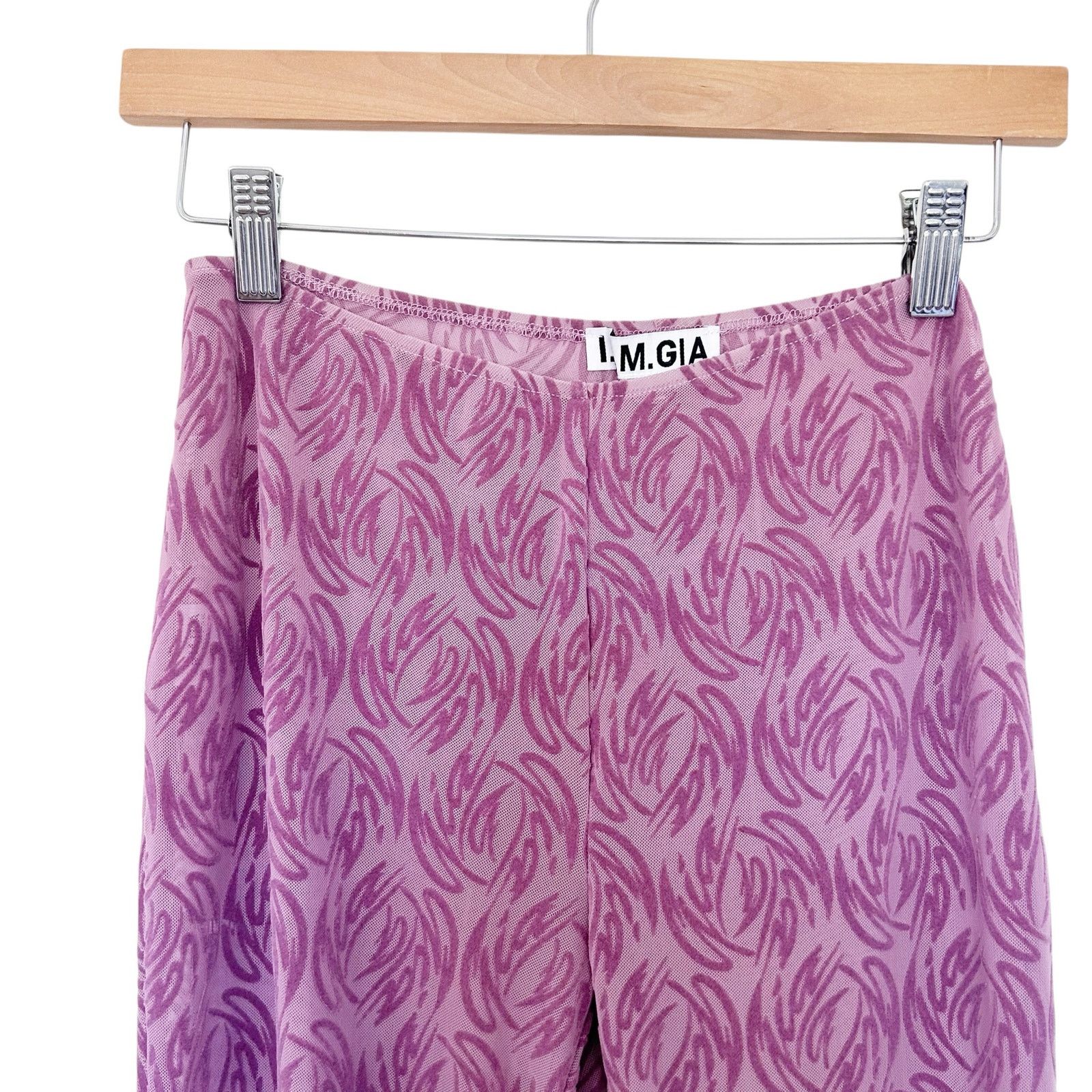 I AM GIA Purple Semi Sheer Mesh Laurella Pants Sz M