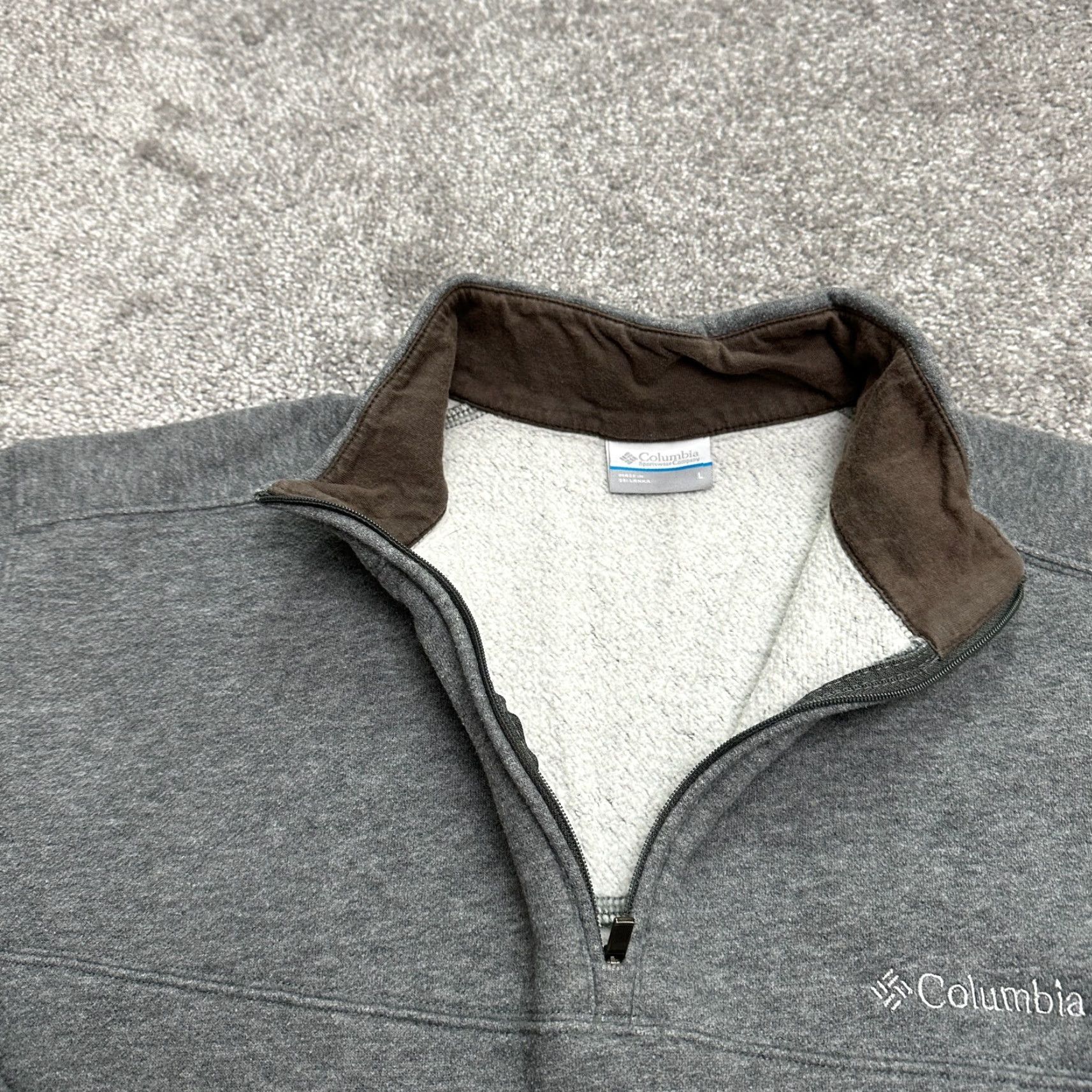 Vintage Columbia Sweatshirt Mens Large Gray Fleece 1/4 Zip Pullover Outdoor Size US L / EU 52-54 / 3 - 4 Thumbnail