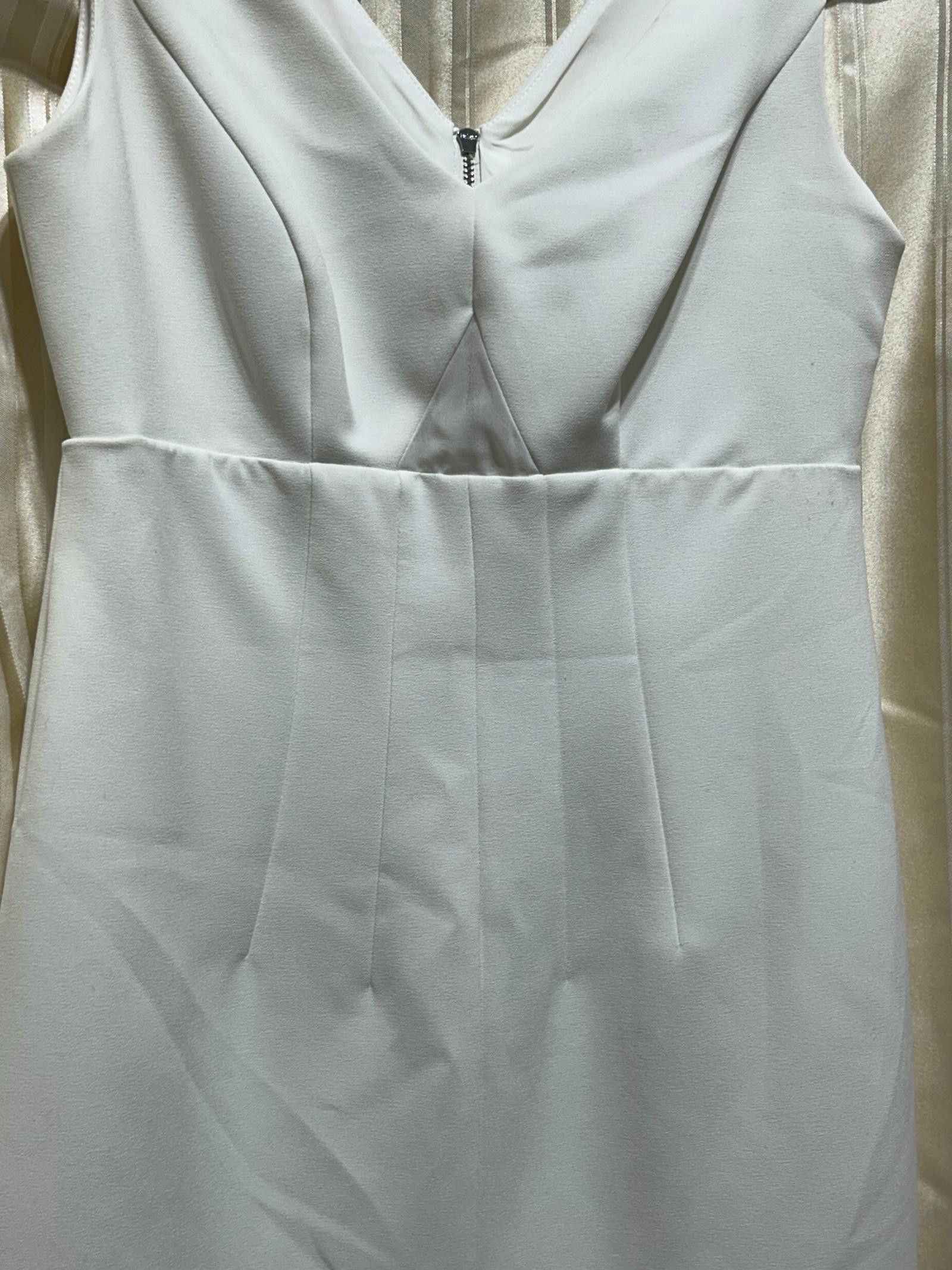 Designer Donna Morgan White Sleeveless Sheath Dress Size 6 Size M / US 6-8 / IT 42-44 - 6 Thumbnail
