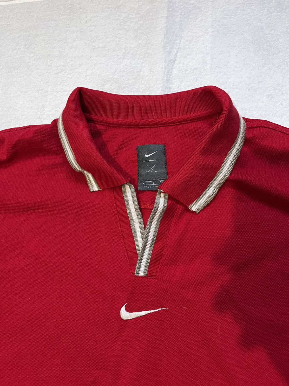 Nike Vintage Nike Tiger Woods Yin Yang Polo Striped Swoosh 90s Size US XL / EU 56 / 4 - 4 Thumbnail