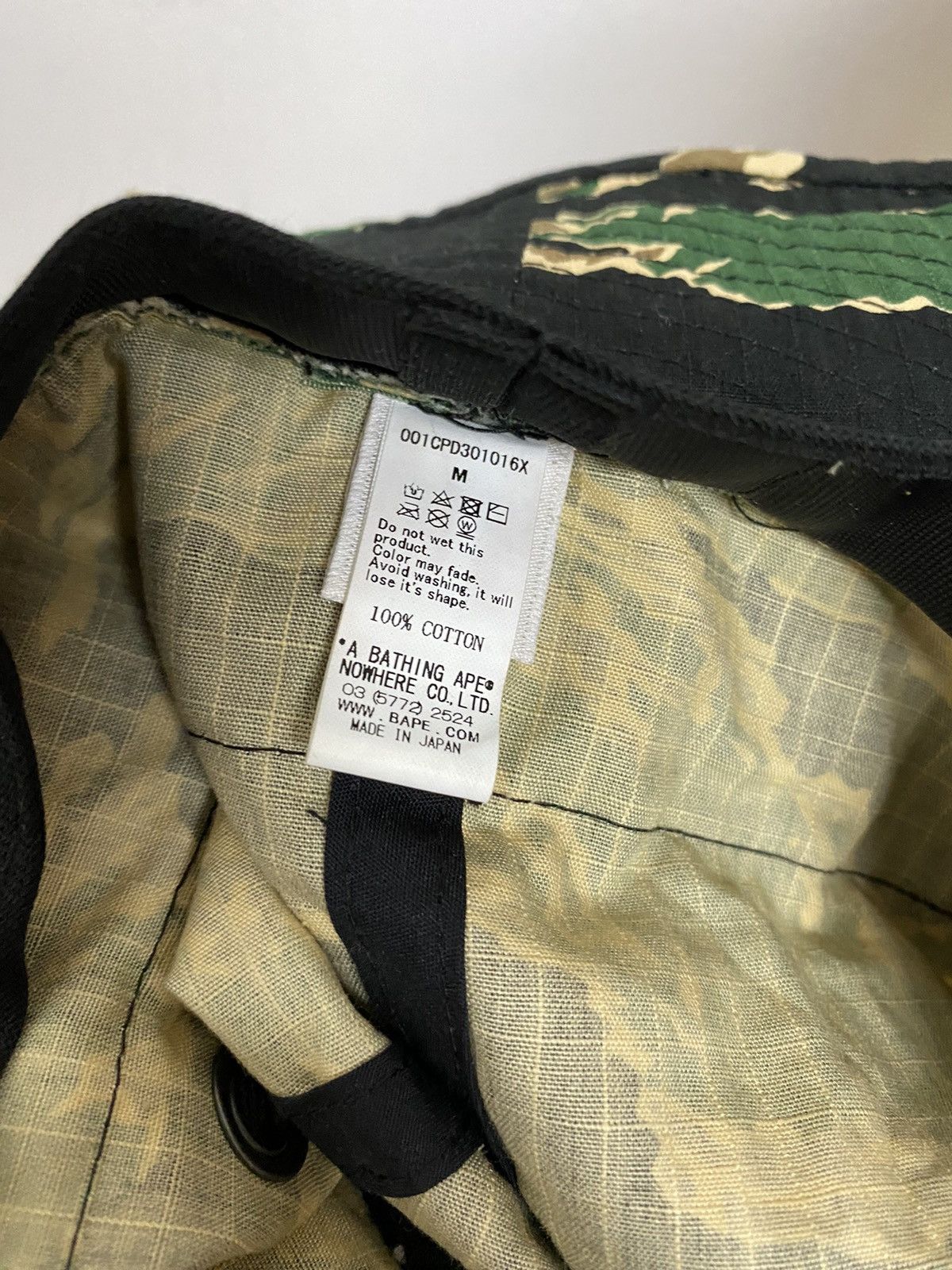 Bape × Nigo A Bathing Ape Bape Tiger Stripe Camo Bucket Hat Size ONE SIZE - 8 Thumbnail