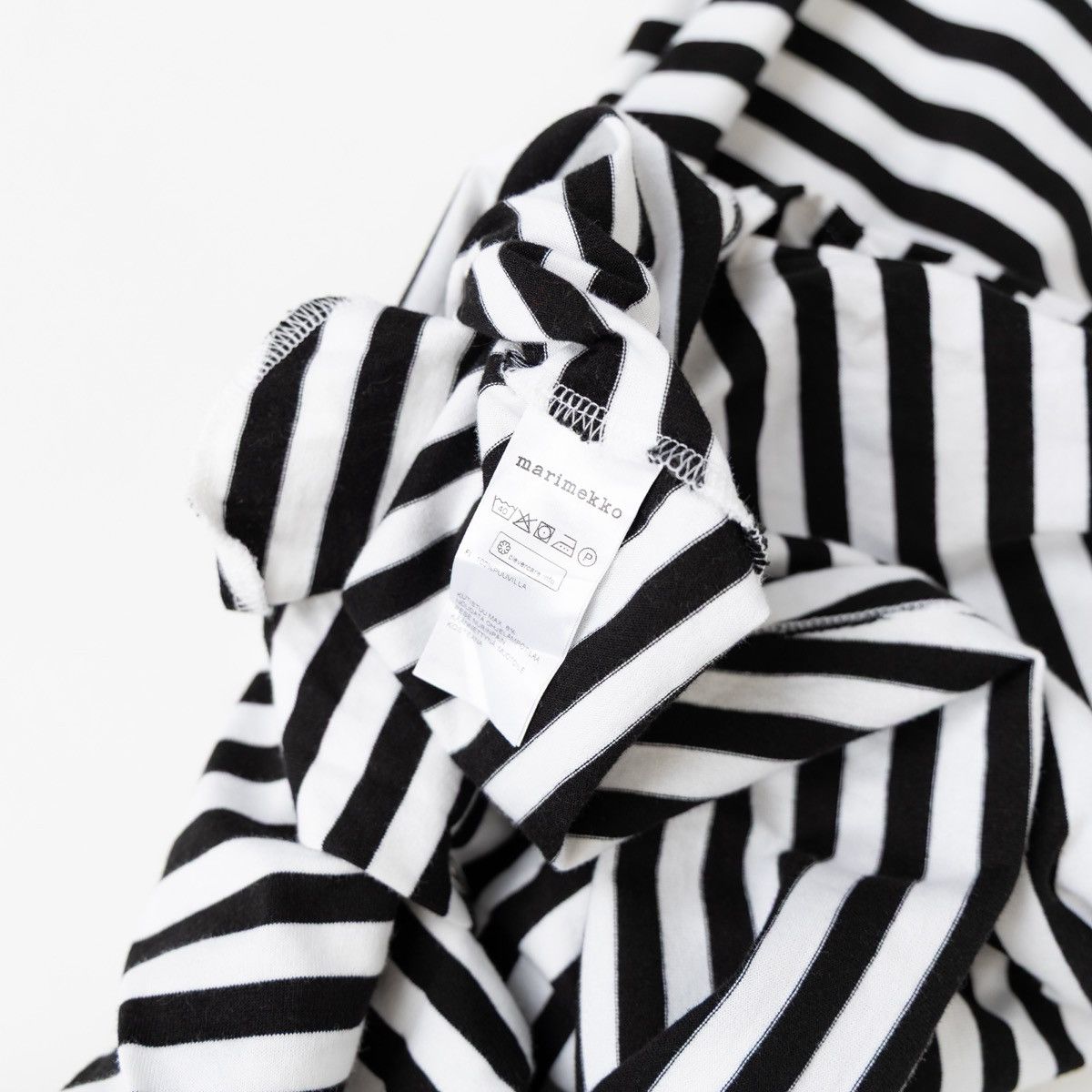 Marimekko Marimekko Black White Striped Dress Snap Front 3/4 Sleeve Size S / US 4 / IT 40 - 6 Thumbnail
