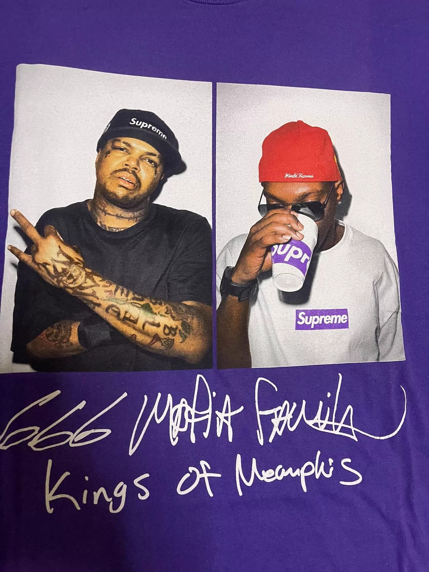 Supreme Supreme 36 Mafia Photo Tee Purple L Size US L / EU 52-54 / 3 - 3 Thumbnail