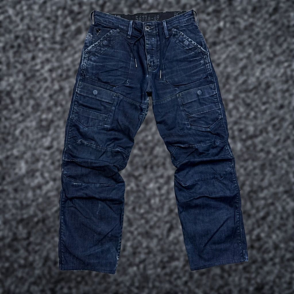 G-Star G-Star Raw Mens Weston Battle Elwood Denim Jeans Double Knee Size 30 Blue Cotton Denim Straight Mens 30 Size US 30 / EU 46 - 1 Thumbnail