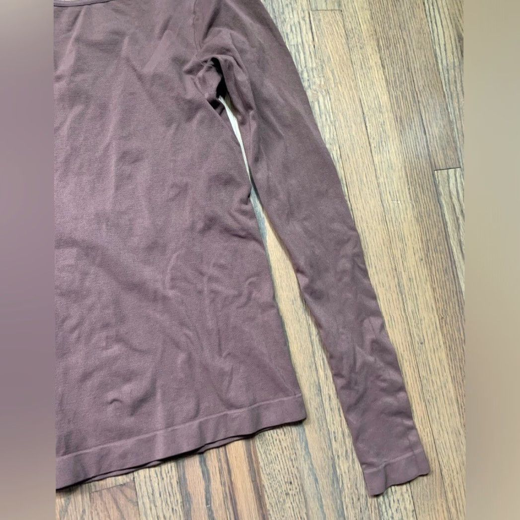 Free People Free People T-Shirt Brown Long Sleeve Open Back Medium Women Size M / US 6-8 / IT 42-44 - 4 Thumbnail