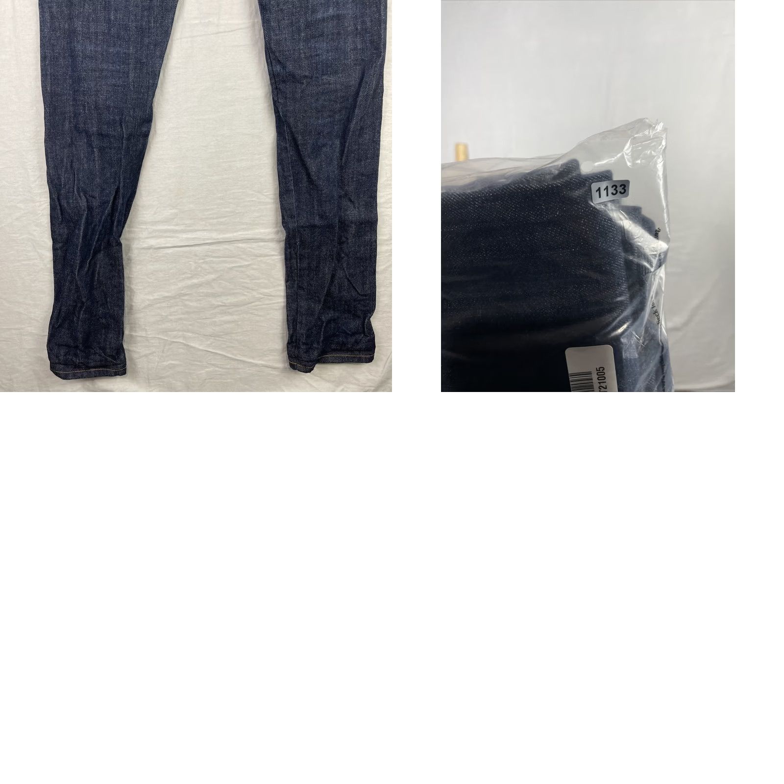 Vintage Naked & Famous Jeans Mens 30 Fits 29x34 Super Skinny Stretch Selvedge Indigo Denim Jeans Slim Men 5-Pocket Logo Button Size US 29 - 10 Thumbnail