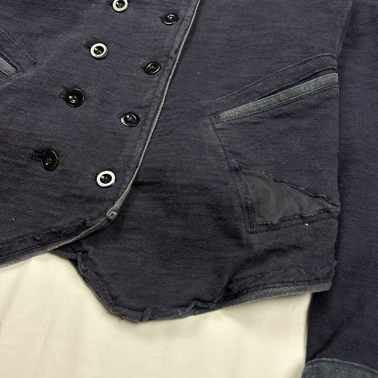 Marithe + Francois Girbaud 00s Marithe Francois Girbaud Asymmetrical Napoleon Cardigan Size L / US 10 / IT 46 - 4 Thumbnail