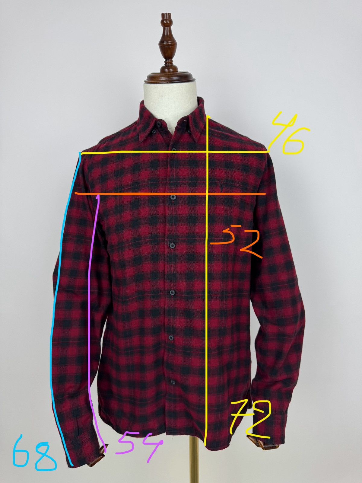 Allsaints Allsaints Chetco LS Plaid flannel shirt Checkered size M Size US M / EU 48-50 / 2 - 11 Thumbnail