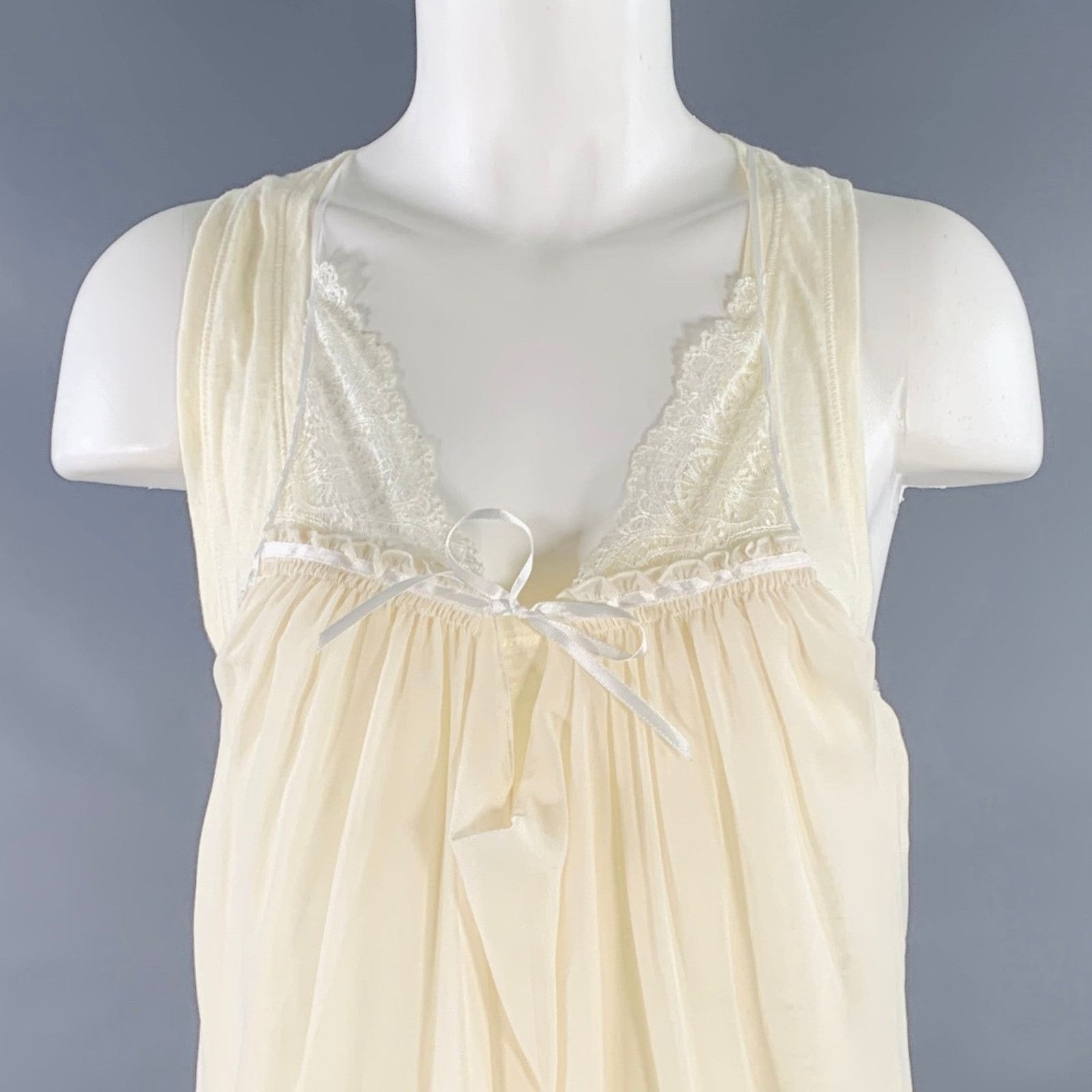 Vanessa Bruno 2 Beige Linen Camisole Tank Double Layer Casual Top Size XS / US 0-2 / IT 36-38 - 2 Thumbnail