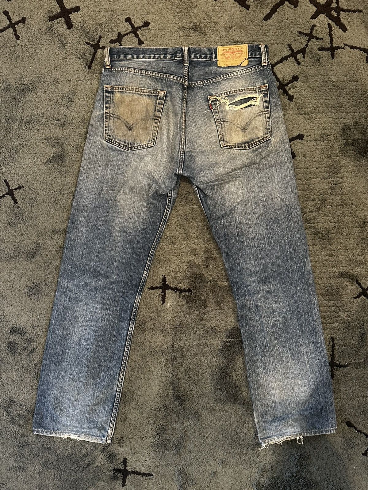 Levi's Rare Vintage Distressed Mud Wash Levis Pants Size US 34 / EU 50 - 2 Thumbnail