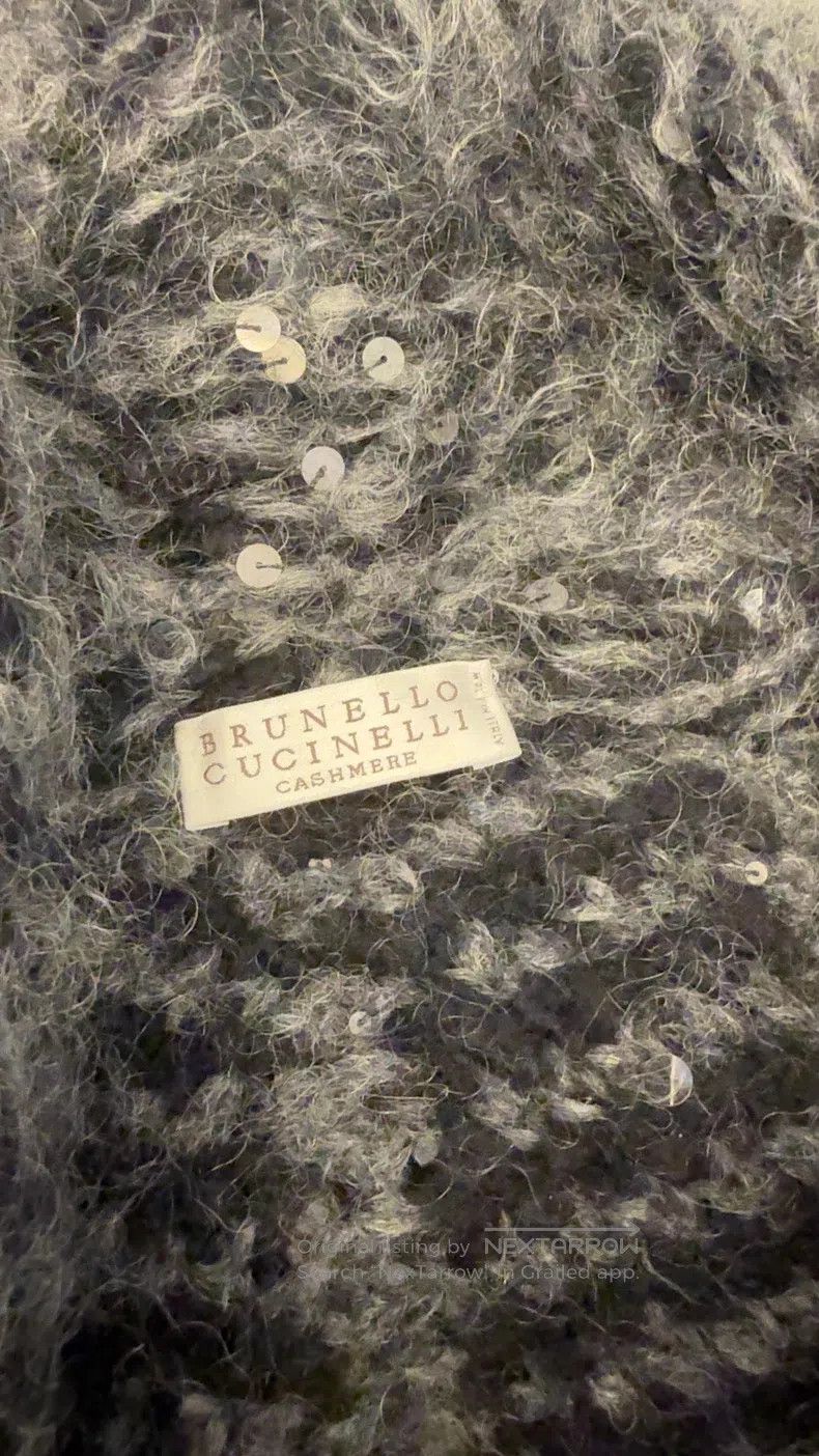 Brunello Cucinelli Brunello Cucinelli Sequined Cashmere Mohair Sweater Coat Size S / US 4 / IT 40 - 8 Thumbnail