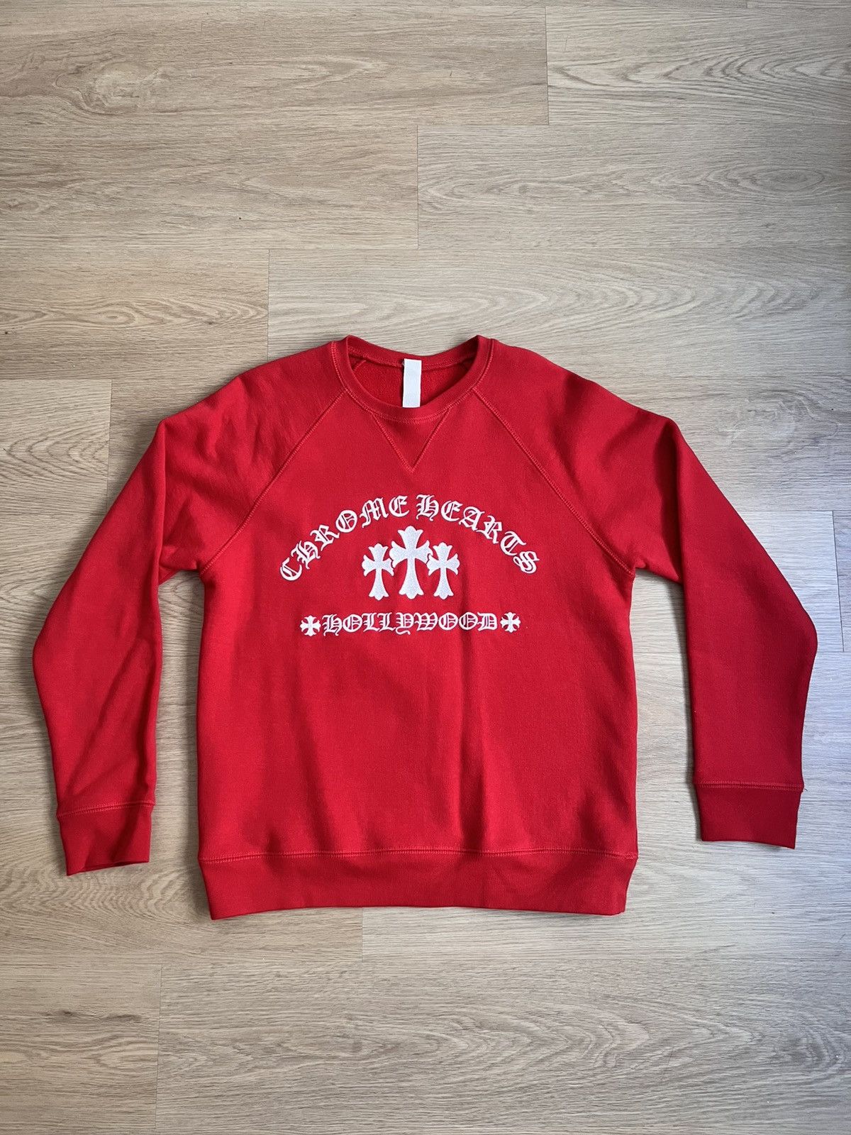 トップス CHROME HEARTS, Sweat Shirt Red Chrome Hearts Scroll Sweatshirt Red – PIECES