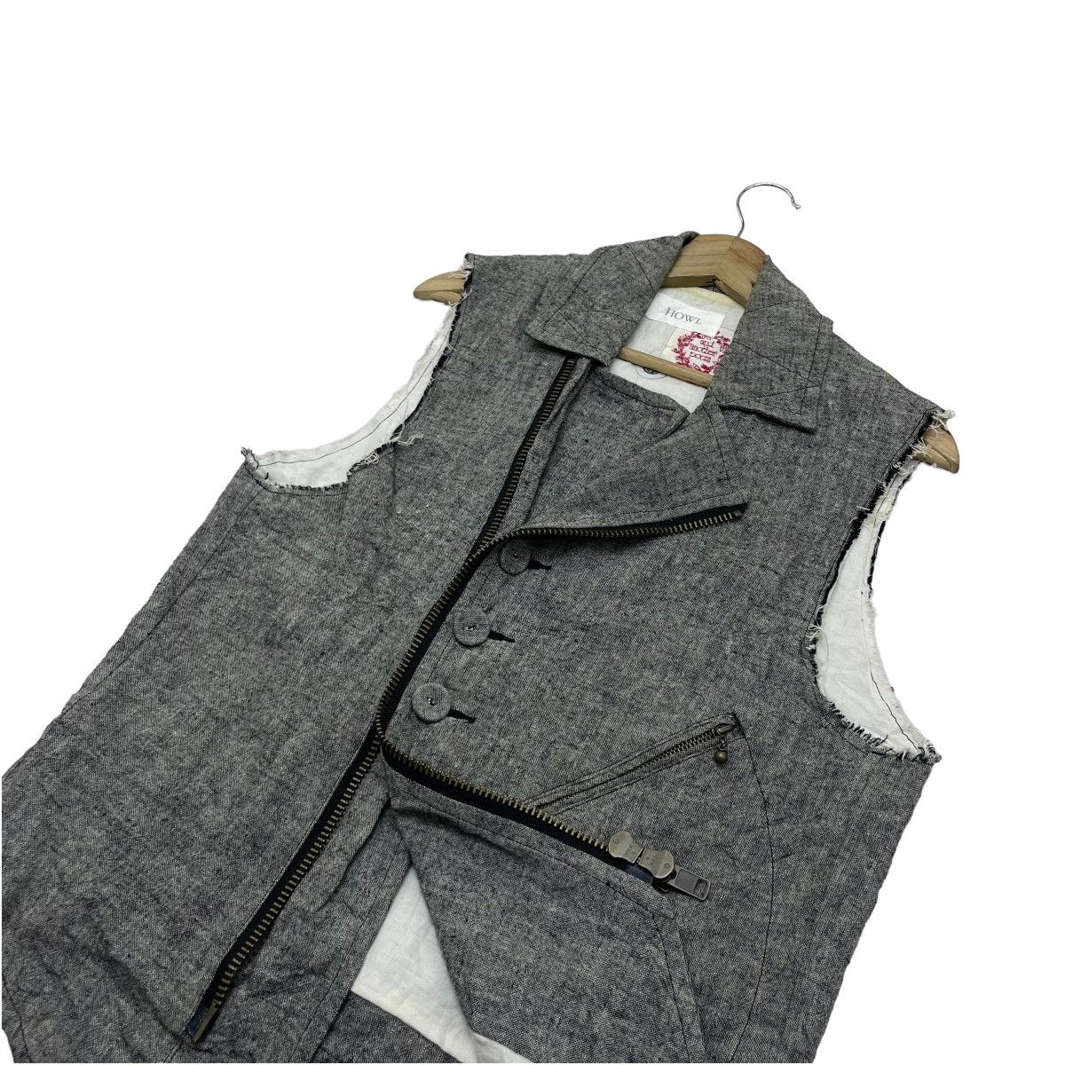 Japanese Brand 🗣️Japanese Brand Howl Distressed Punk Vest Jacket Sleeveless Size US M / EU 48-50 / 2 - 7 Thumbnail