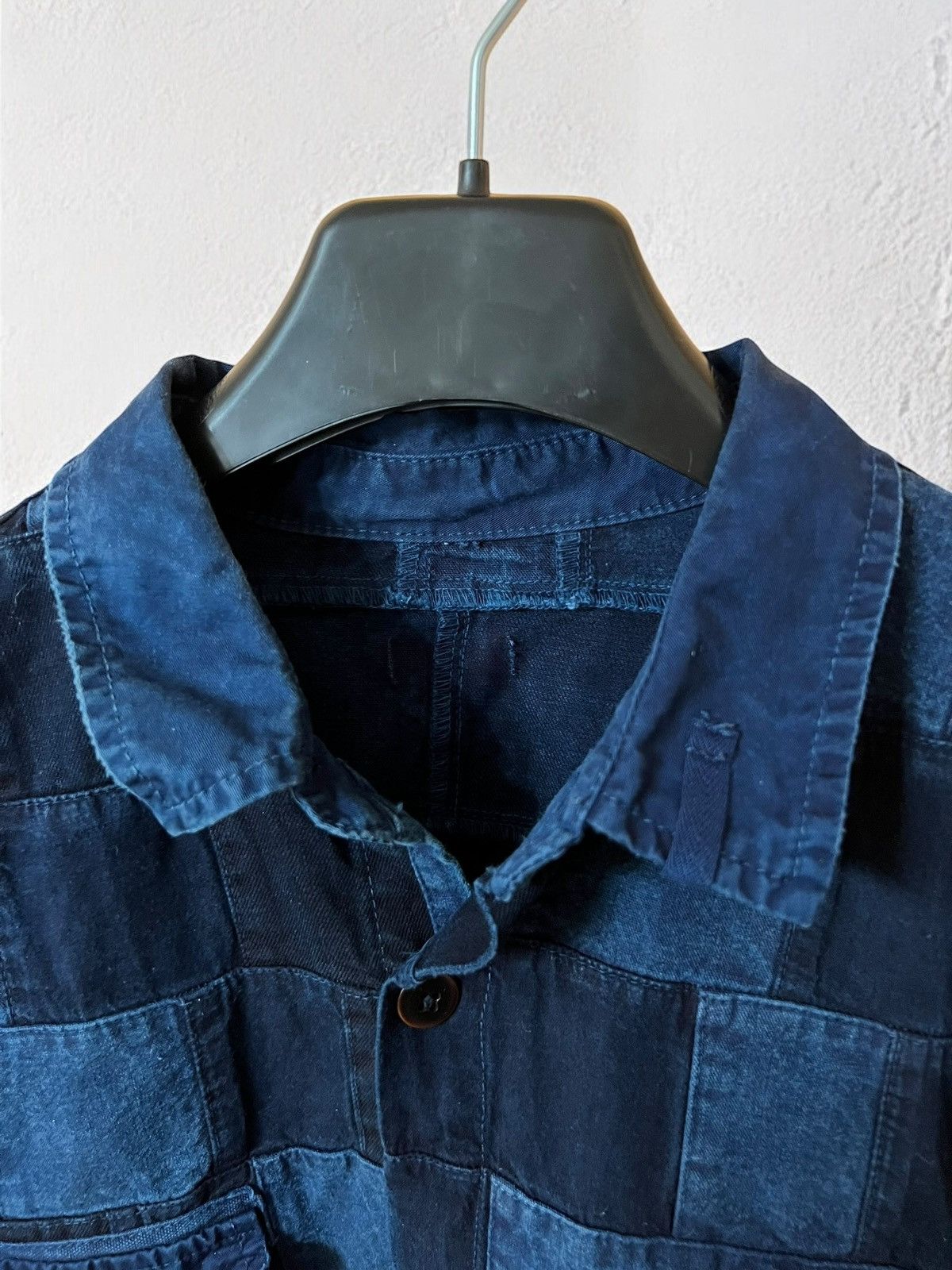 Handmade × Vintage VINTAGE PATCHWORK DENIM SHIRT JACKET OVERSHIRT JEAN y2k Size US L / EU 52-54 / 3 - 5 Thumbnail