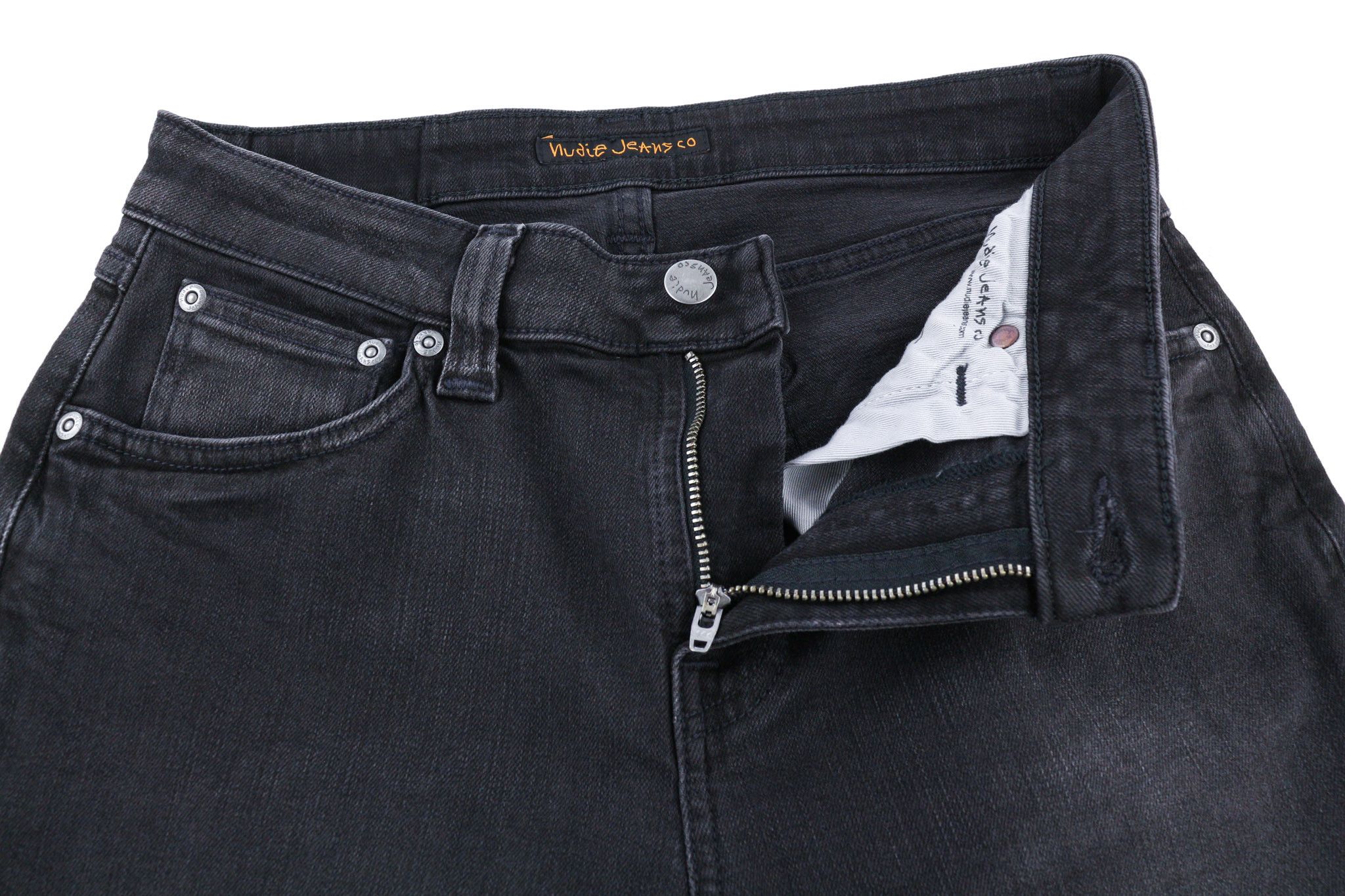 Nudie Jeans SKINNY LIN USED BLACK W29/L32 Organic Cotton Jeans 80434 Size US 29 - 4 Thumbnail