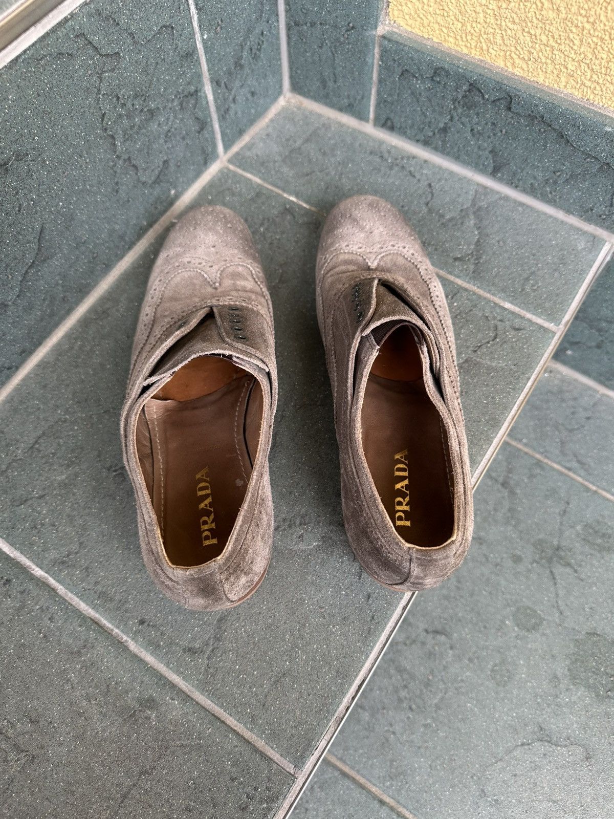 Prada Prada Loafers Women Shoes size 36 us-6,5 Brown-Gray Size US 6.5 / IT 36.5 - 11 Thumbnail