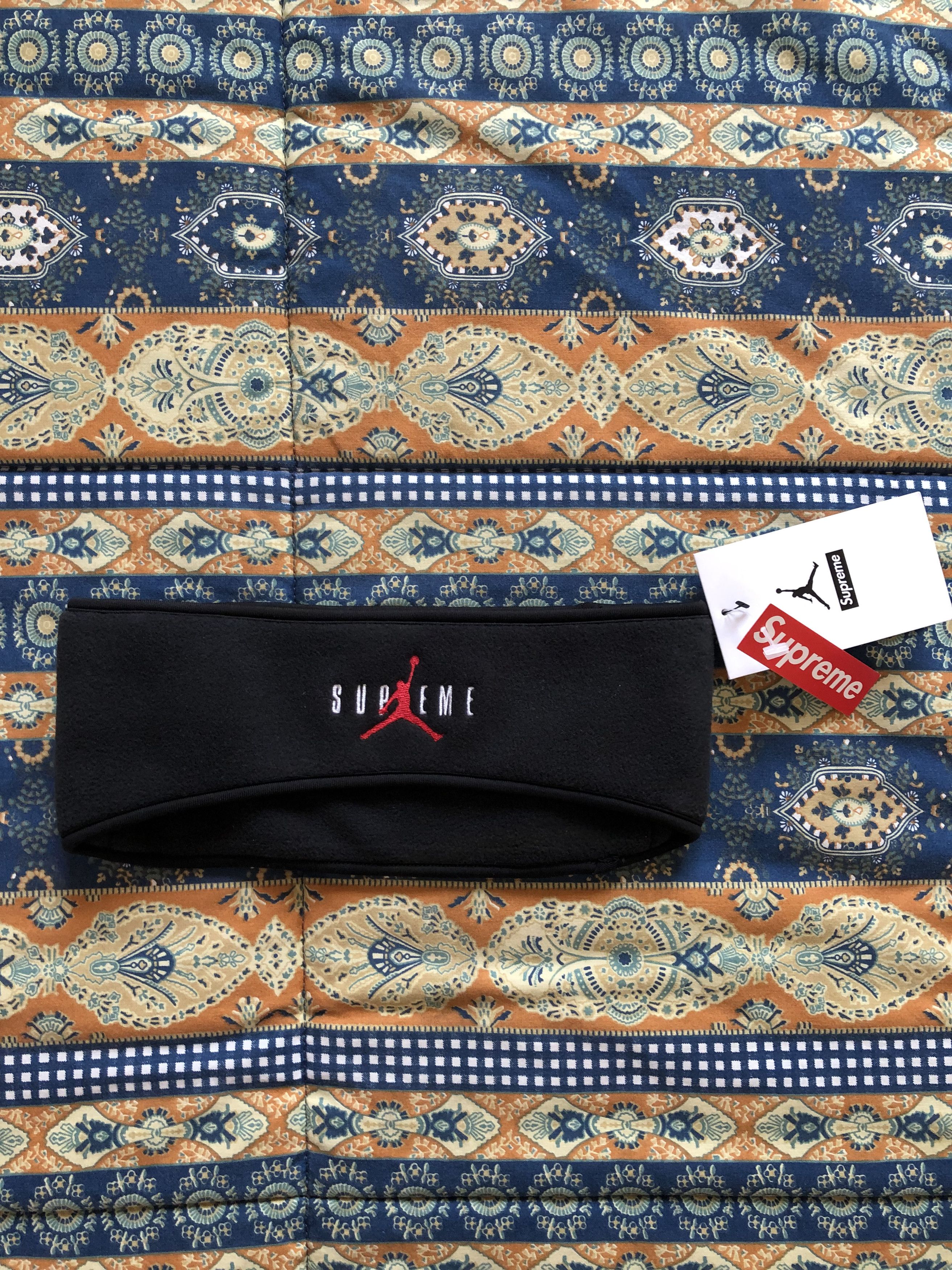 Jordan Brand × Supreme Supreme Jordan Headband black logo