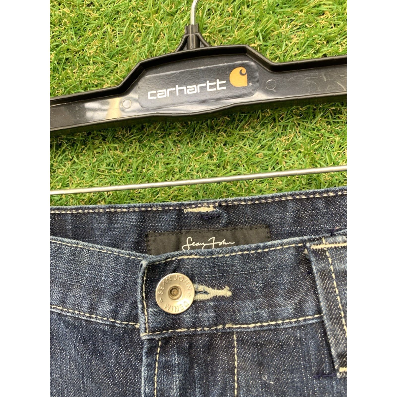 Sean John VINTAGE Sean John Jeans Mens 38 Wide-Leg Denim Baggy Casual 90s Grunge Cyber Hip Hop Size US 38 / EU 54 - 5 Thumbnail